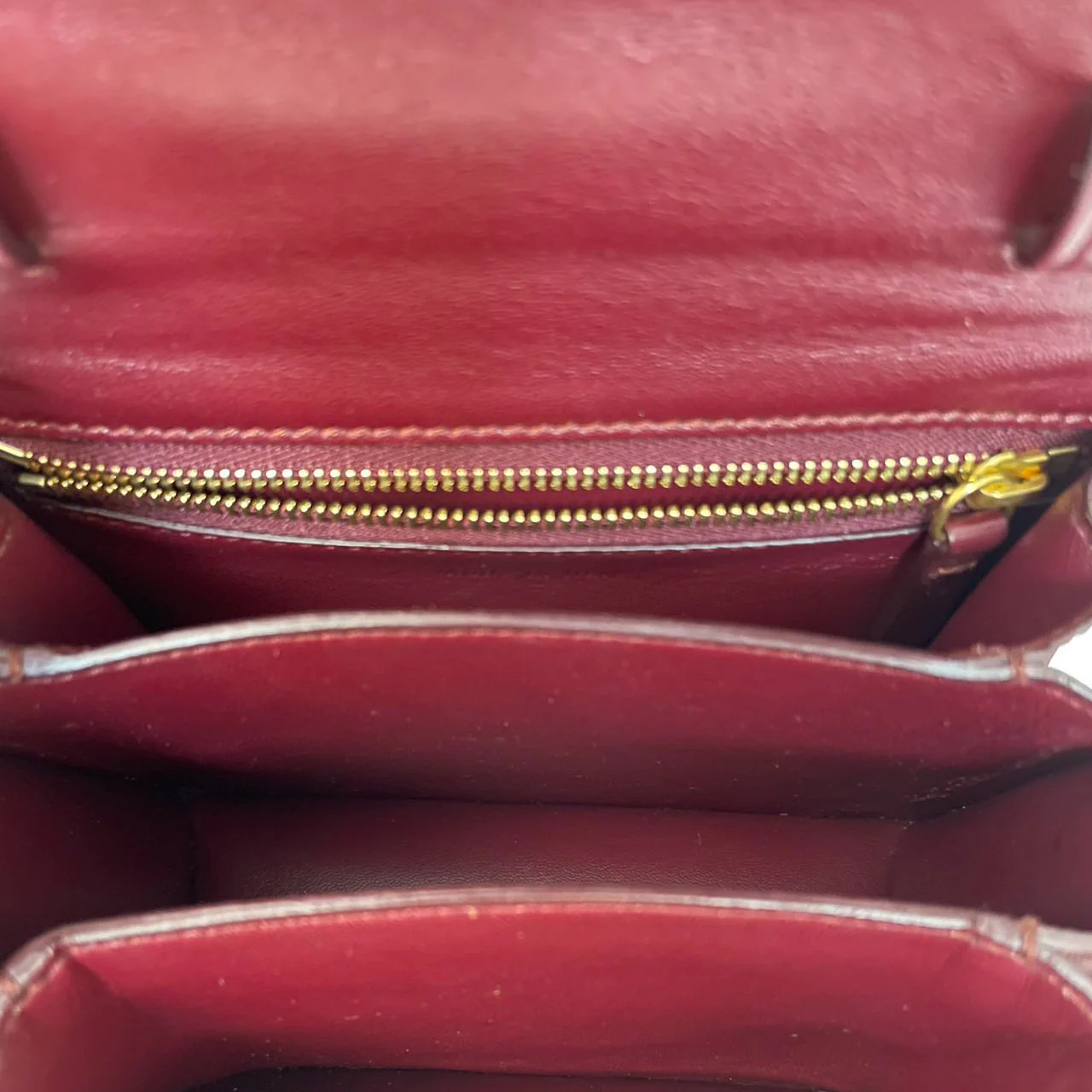 Celine Burgundy Classic Box Small Leather Shoulder Bag