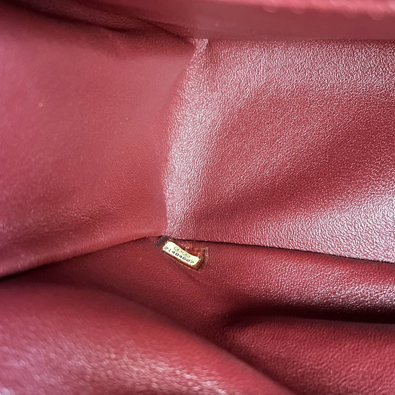 Chanel Burgundy Timeless Classic Flap Bag Maxi Lambskin Inside