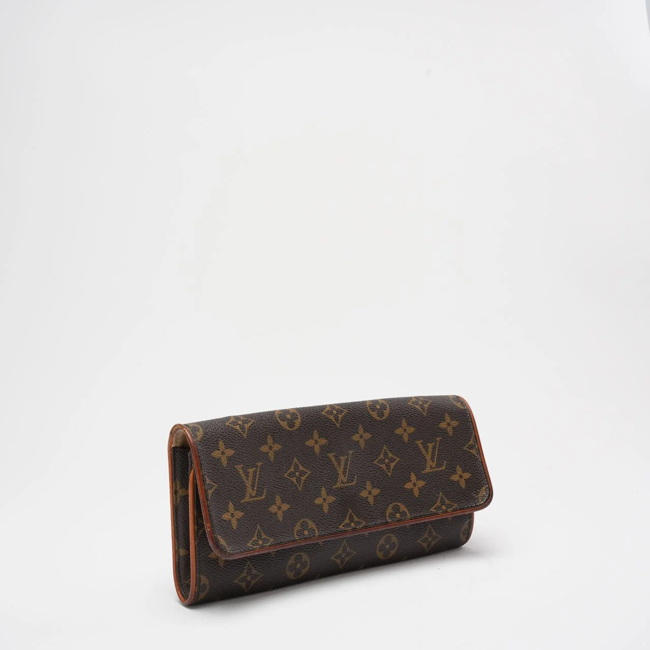 Louis Vuitton Brown Vintage Twin Pochette Crossbody Bag