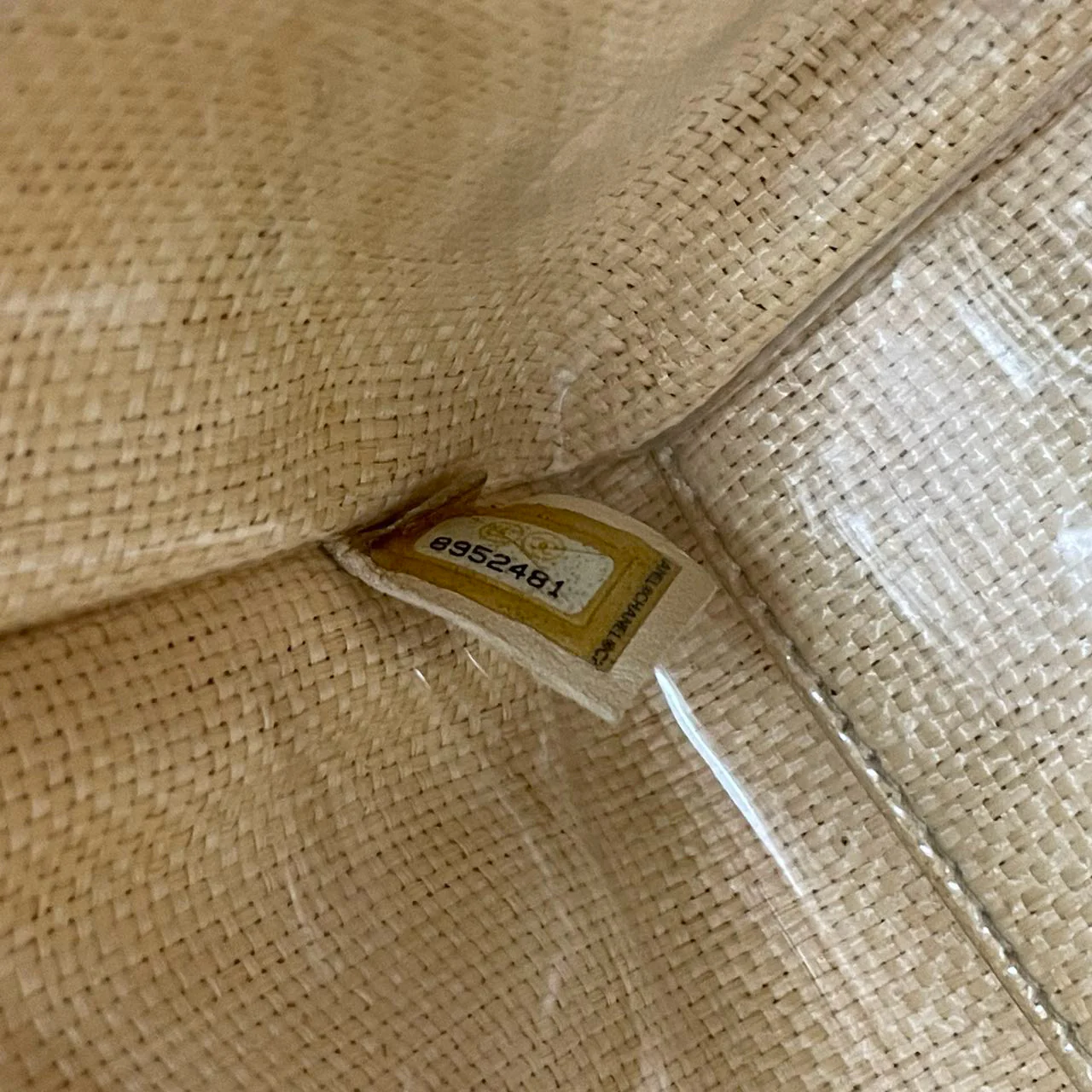 Chanel Raffia Camellia Small Tote Bag Beige