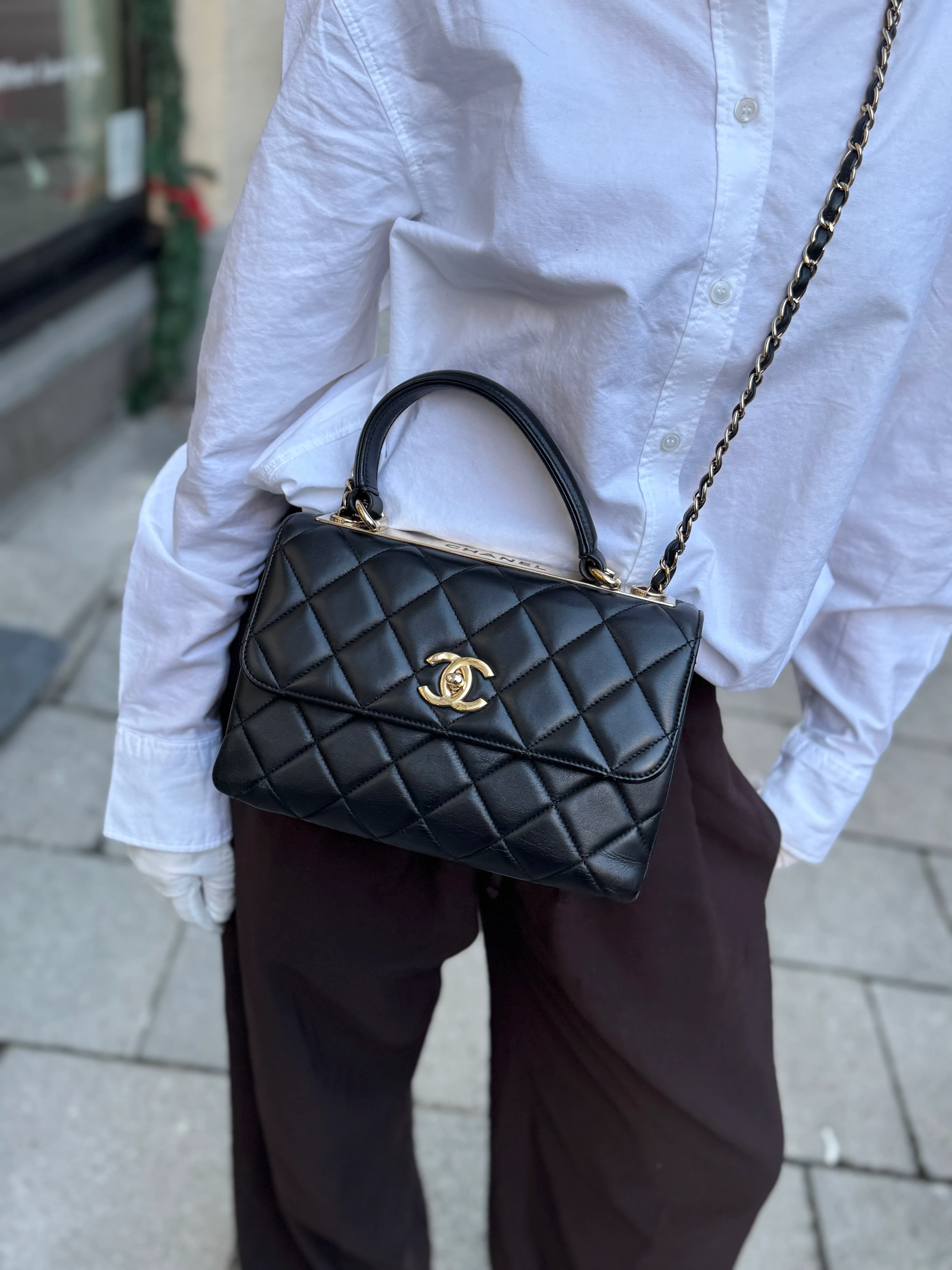 Chanel Black Small Trendy CC Bag Lambskin 2020