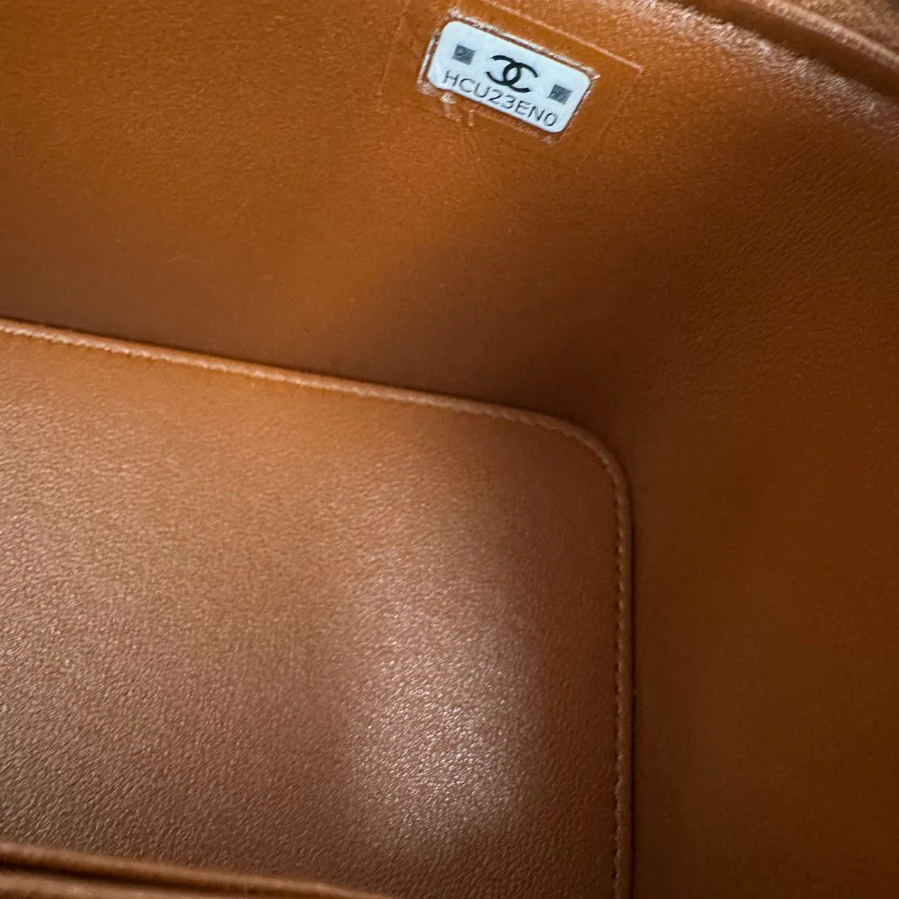 Chanel Caramel Long Vanity Case with Chain Top Handle