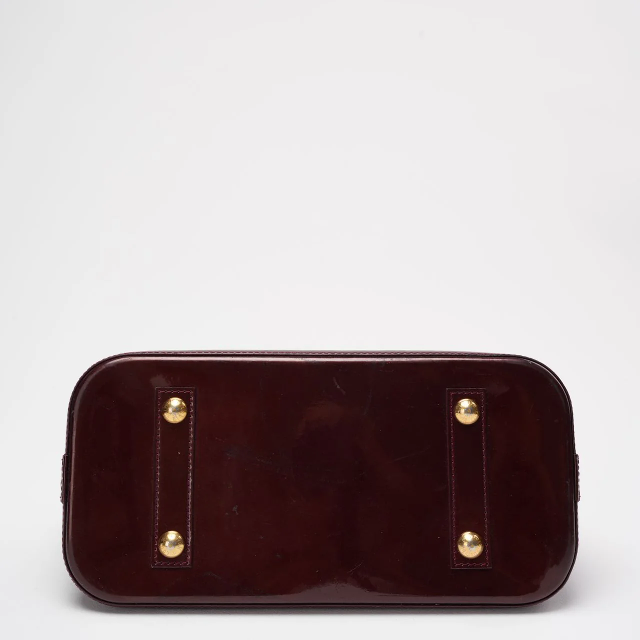 Louis Vuitton Burgundy Alma BB Vernissage Patent Leather