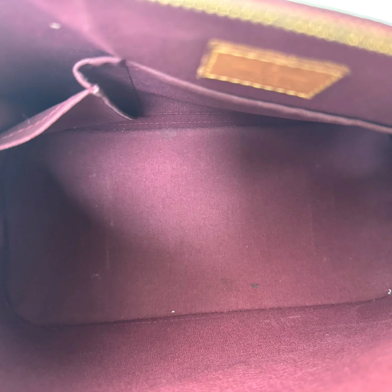 Louis Vuitton Burgundy Alma BB Vernissage Patent Leather