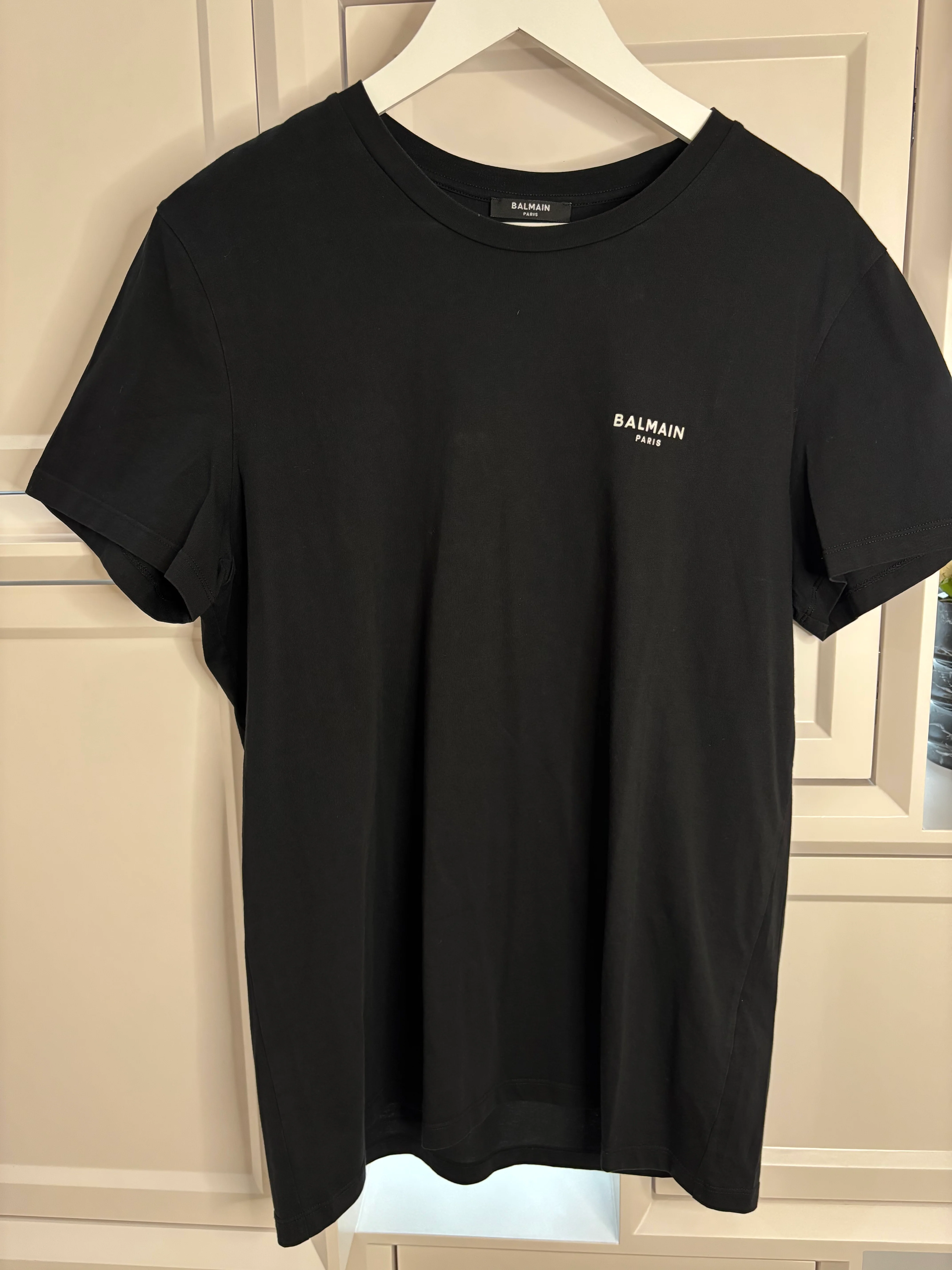 Balmain Black Gel Logo Tshirt Men's Size L