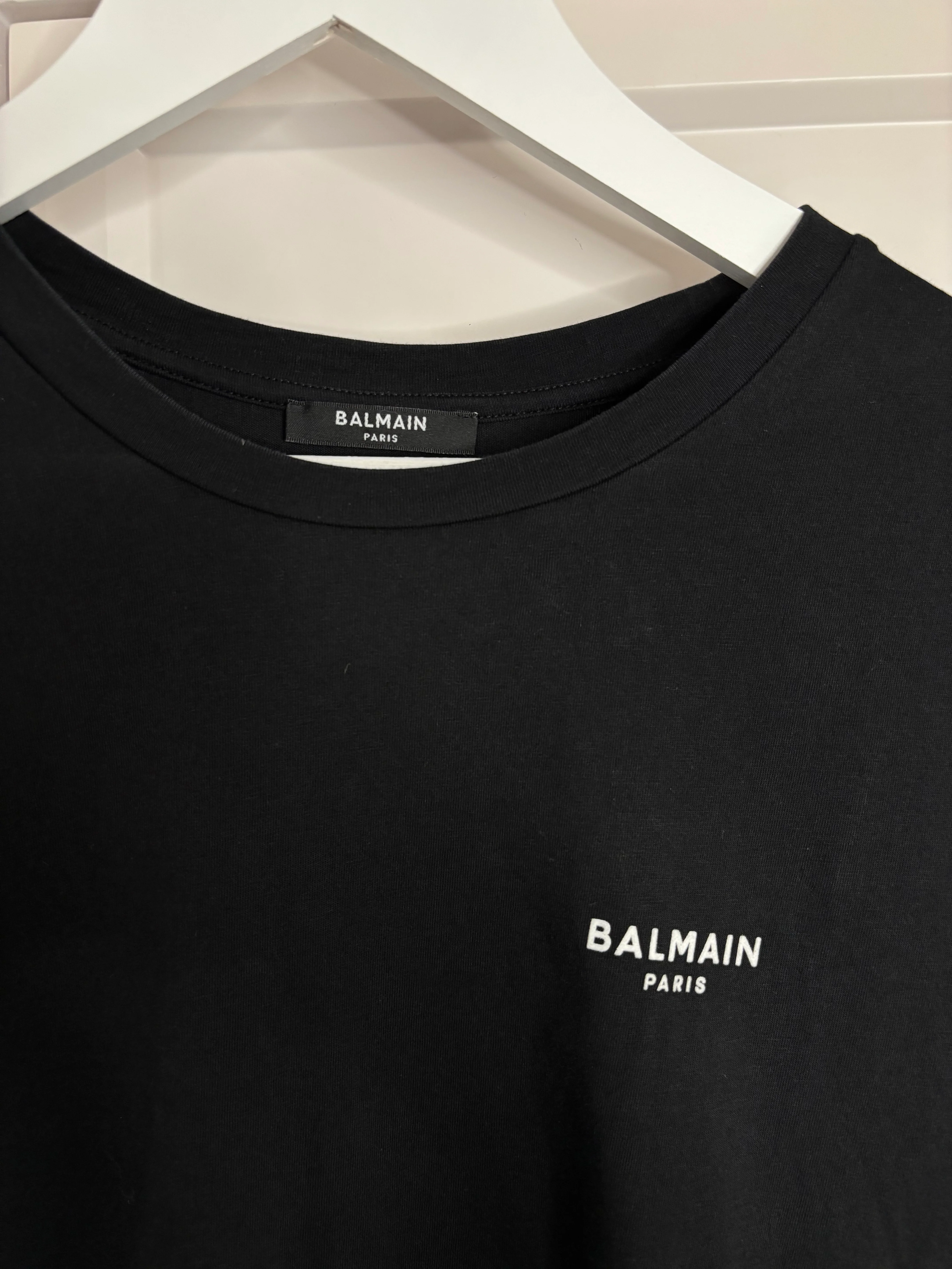 Balmain Black Gel Logo Tshirt Men's Size L