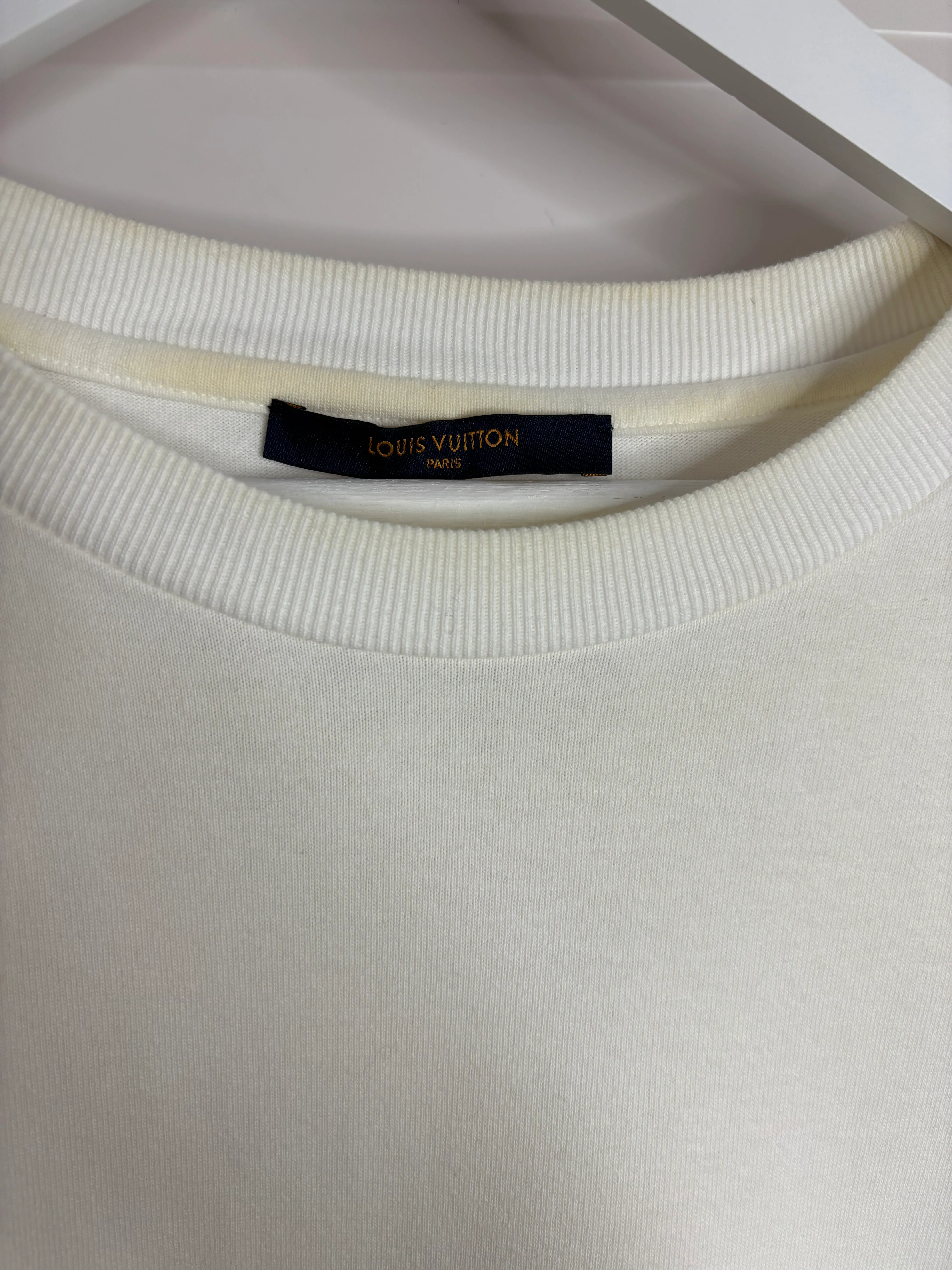 Louis Vuitton White Embossing Tshirt Men's Size L