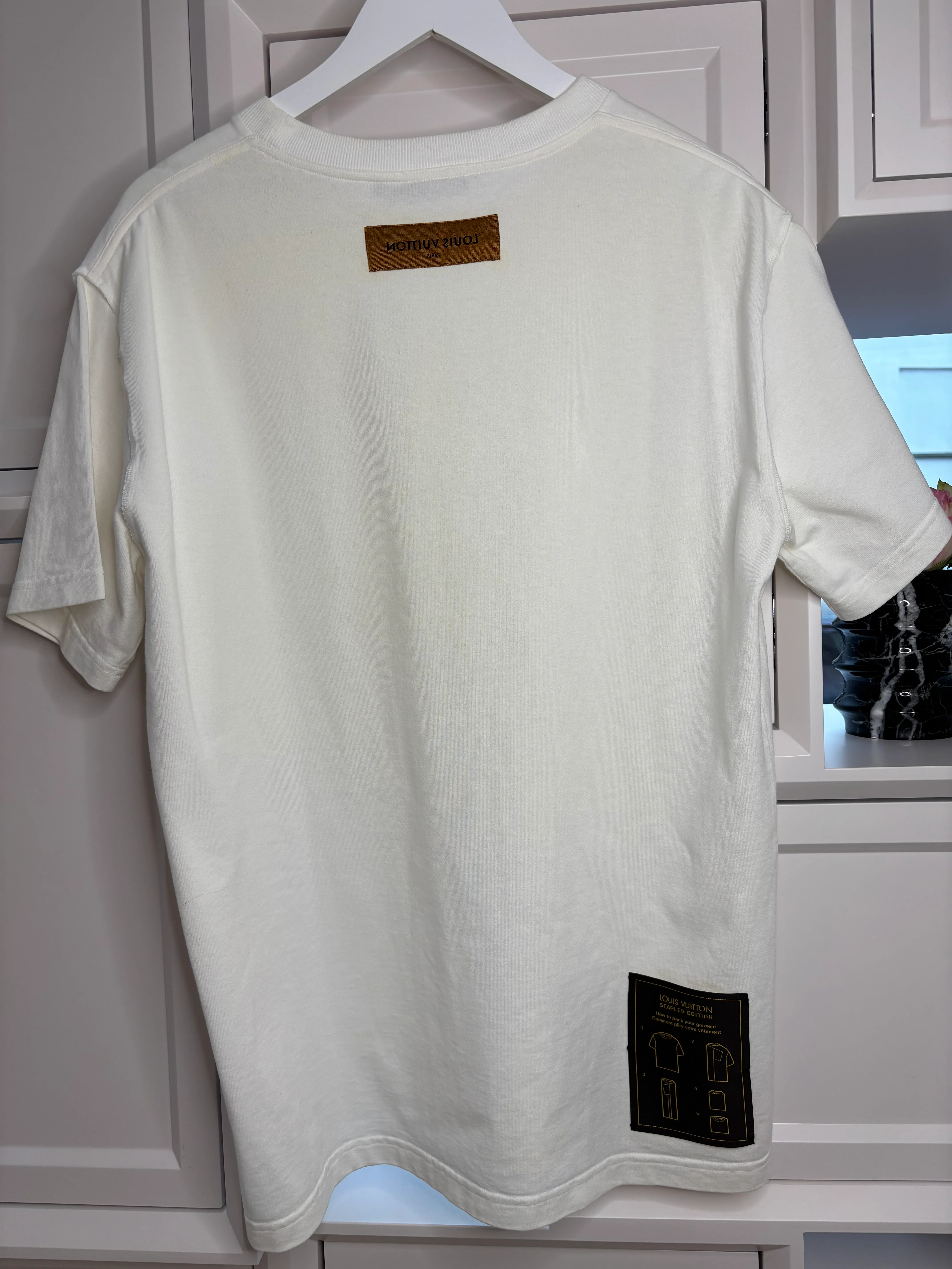 Louis Vuitton White Embossing Tshirt Men's Size L