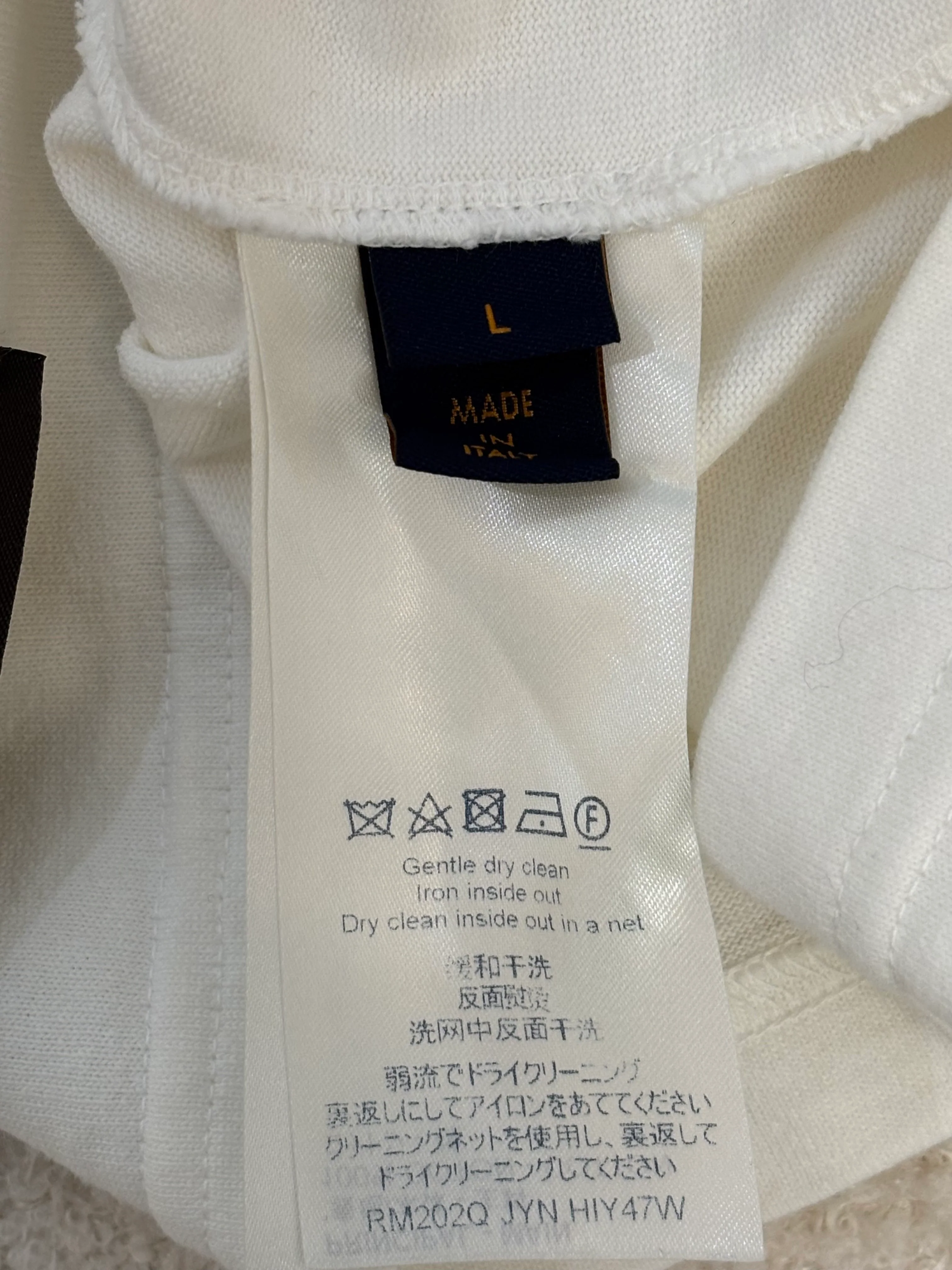 Louis Vuitton White Embossing Tshirt Men's Size L
