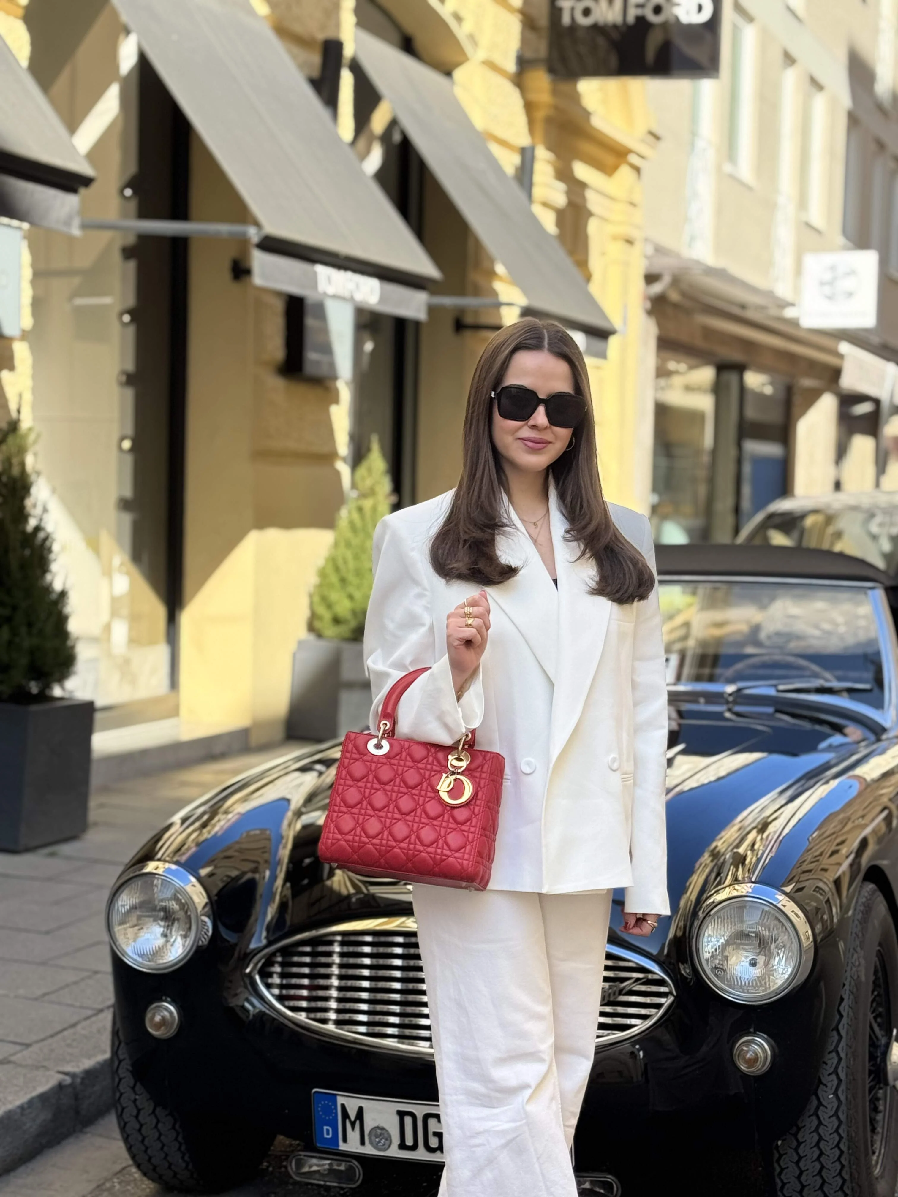 Christian Dior Lady Dior Bag Medium Red Cannage Lambskin Handbag - Best Replica Bag Shop