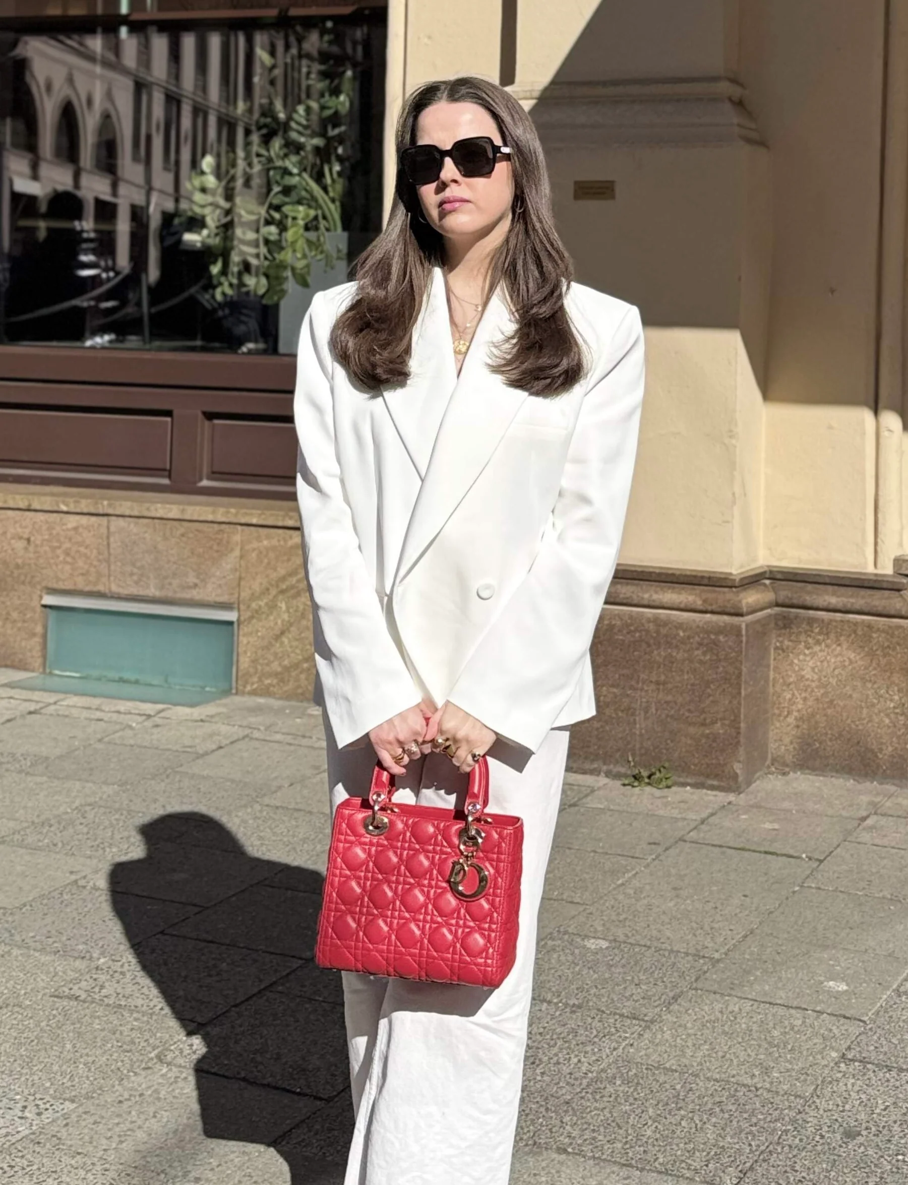 Lady Dior Tasche Tasche medium rote