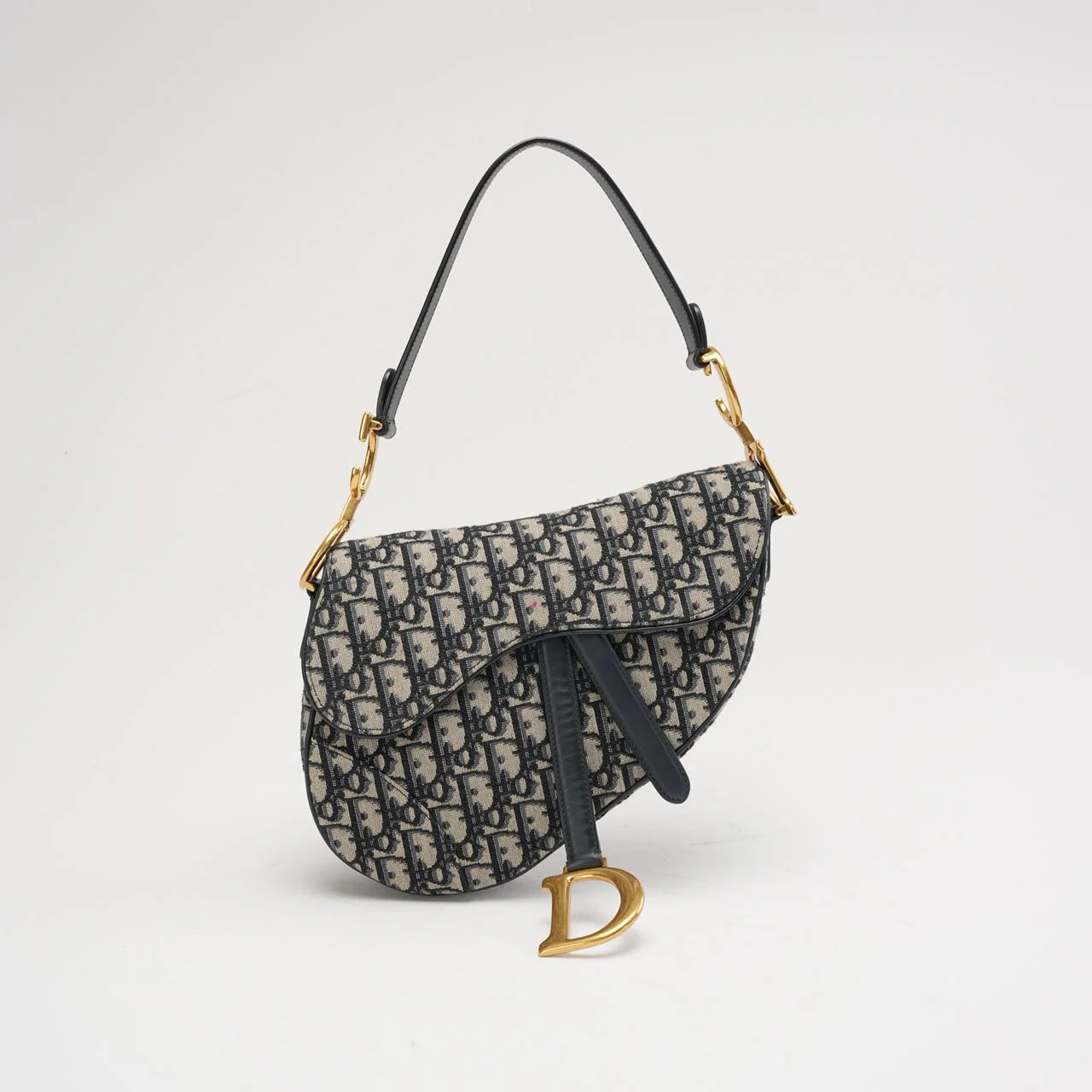 Dior Saddle Medium Canvas Blue / White 2020