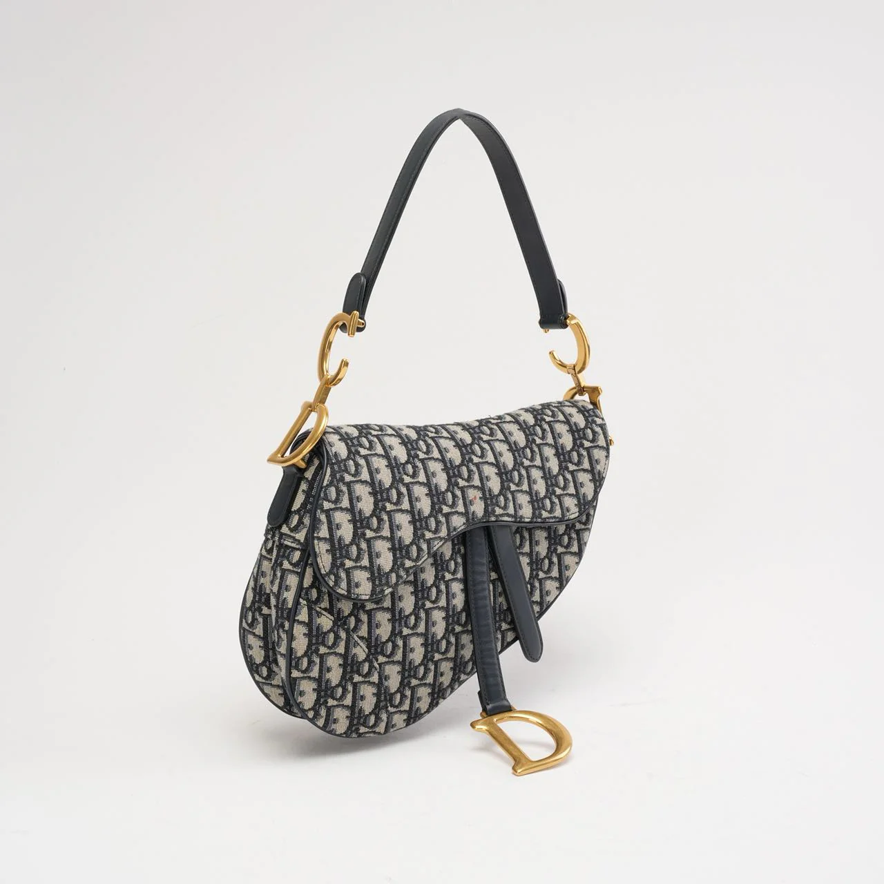 Dior Saddle Medium Canvas Blue / White 2020