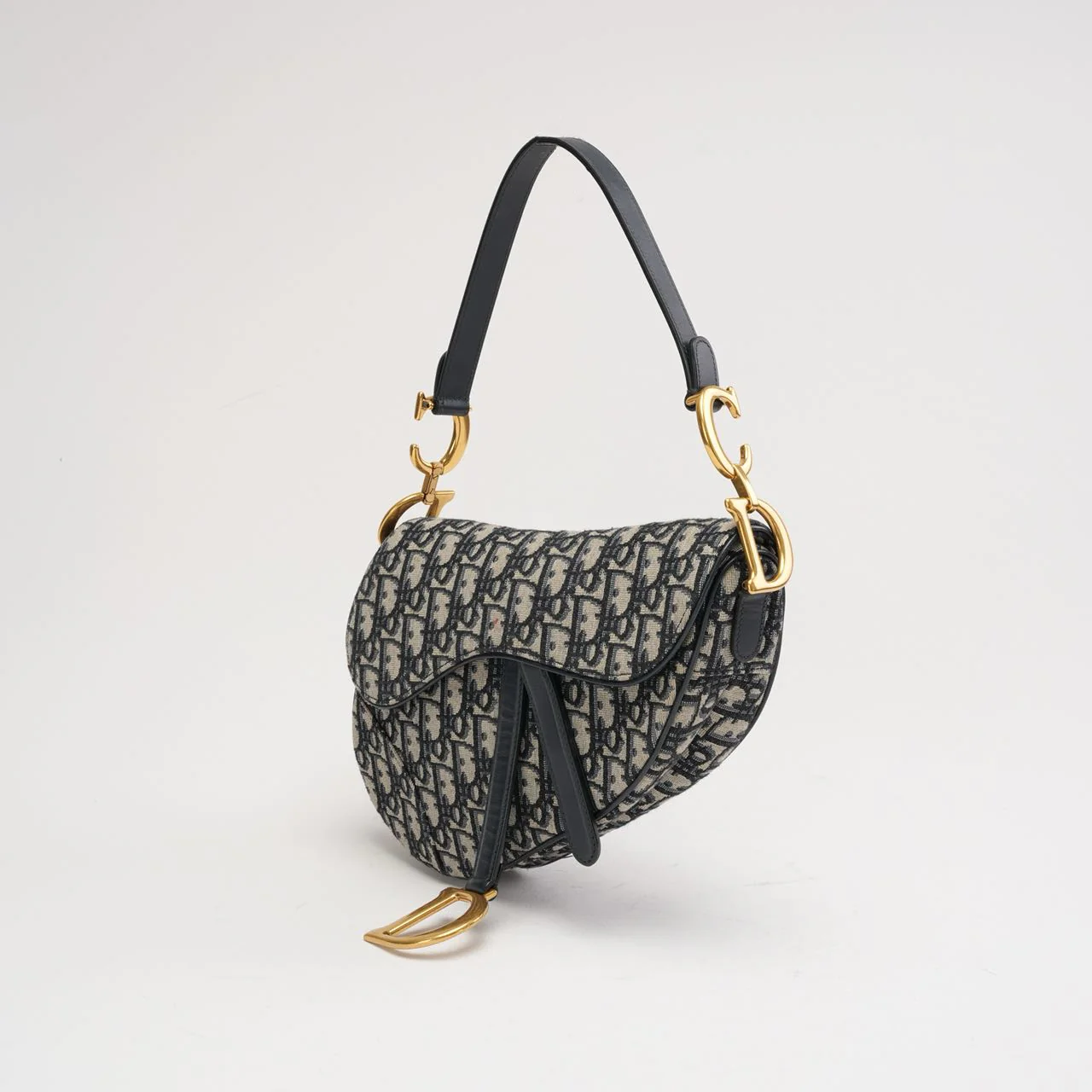 Dior Saddle Medium Canvas Blue / White 2020