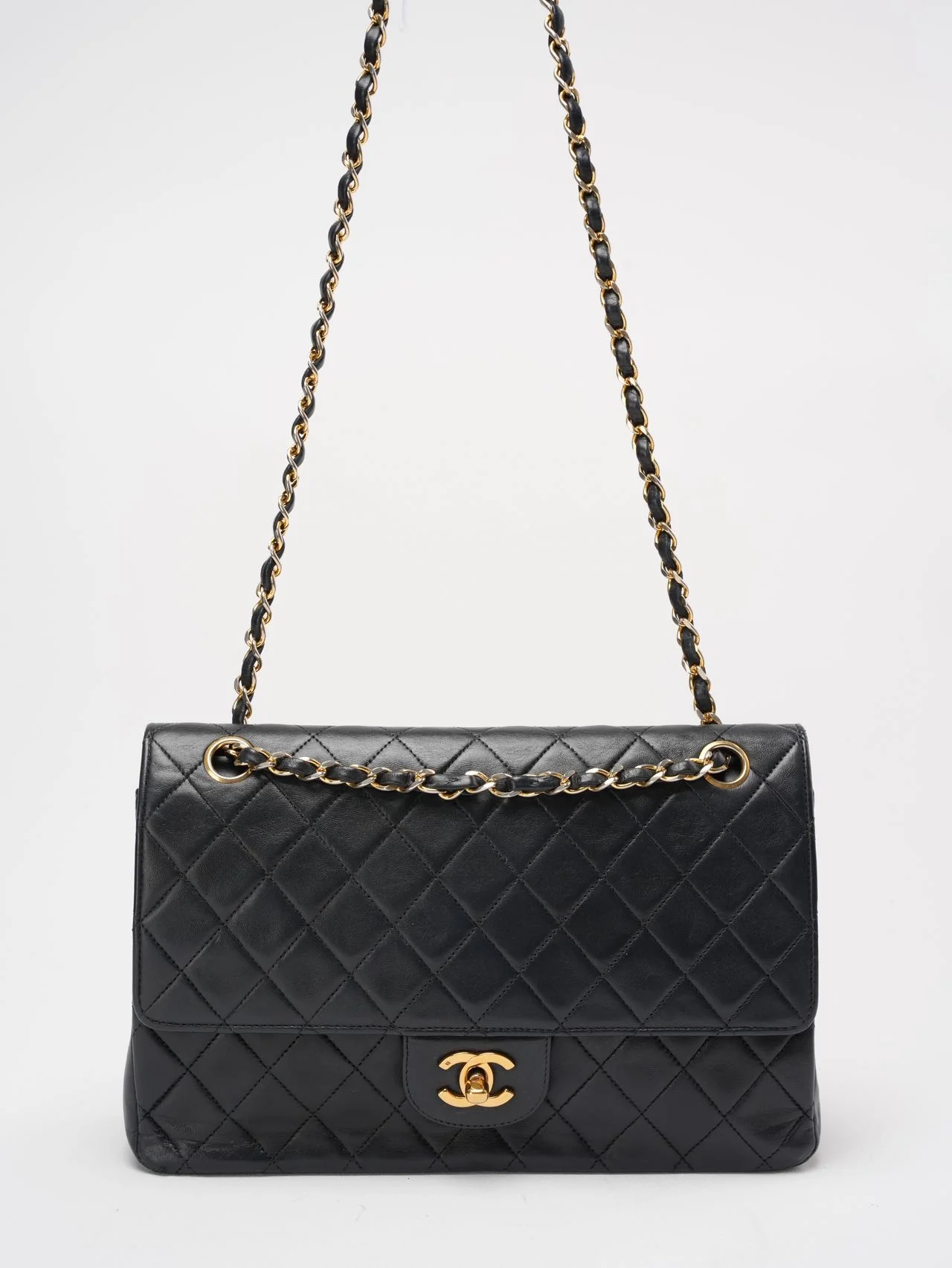 Chanel Vintage Black Timeless Classic Flap Bag 1990s