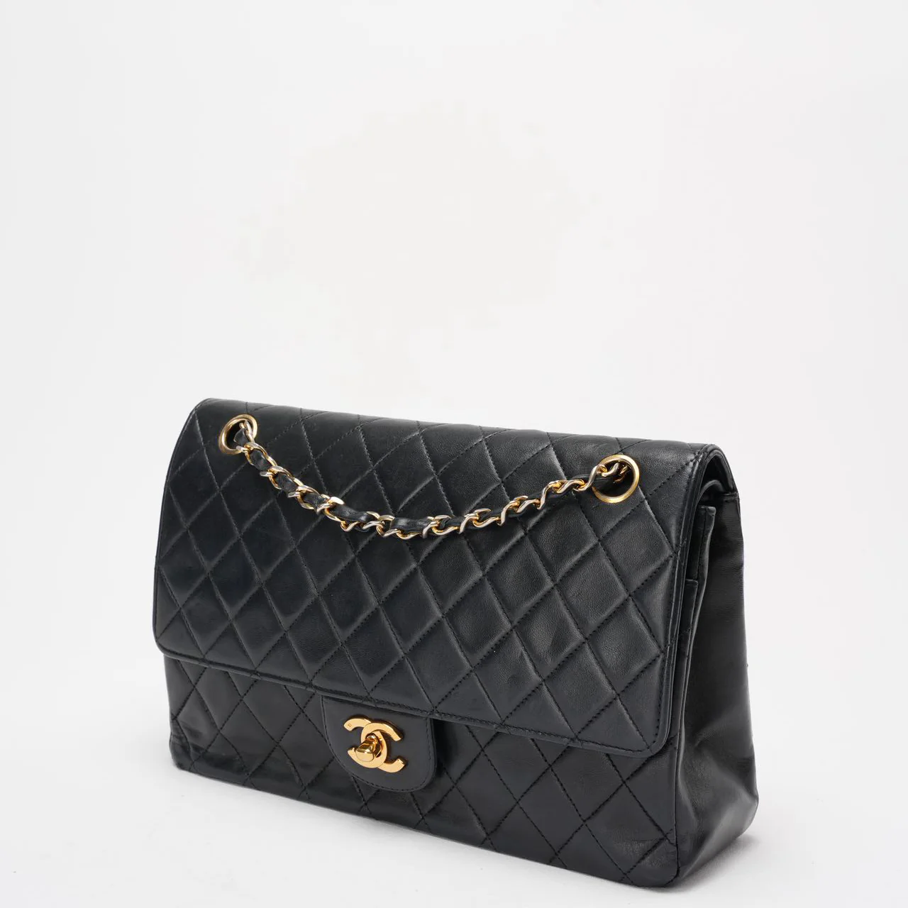 Chanel Vintage Black Timeless Classic Flap Bag 1990s
