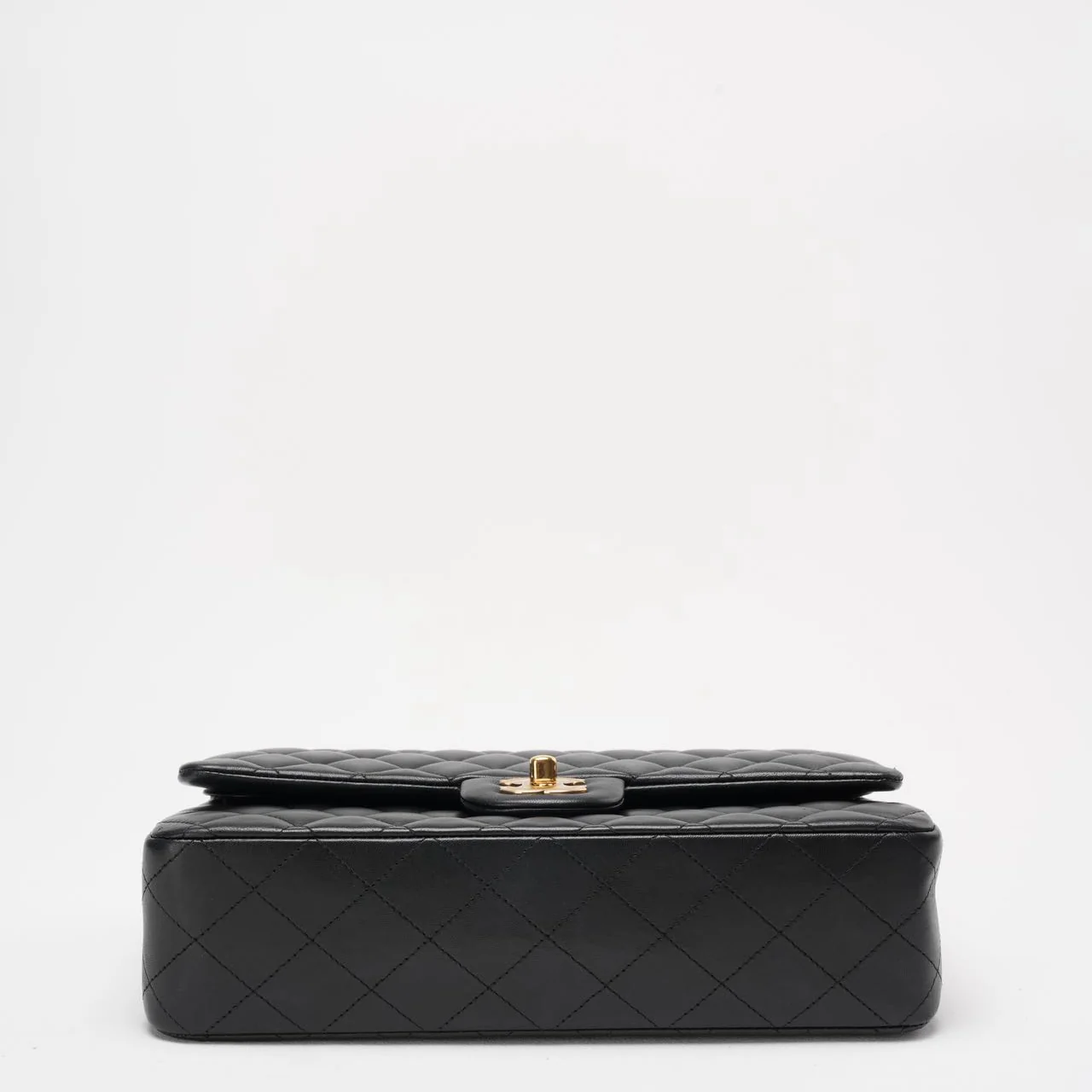 Chanel Black Double Flap Bag Medium Lambskin