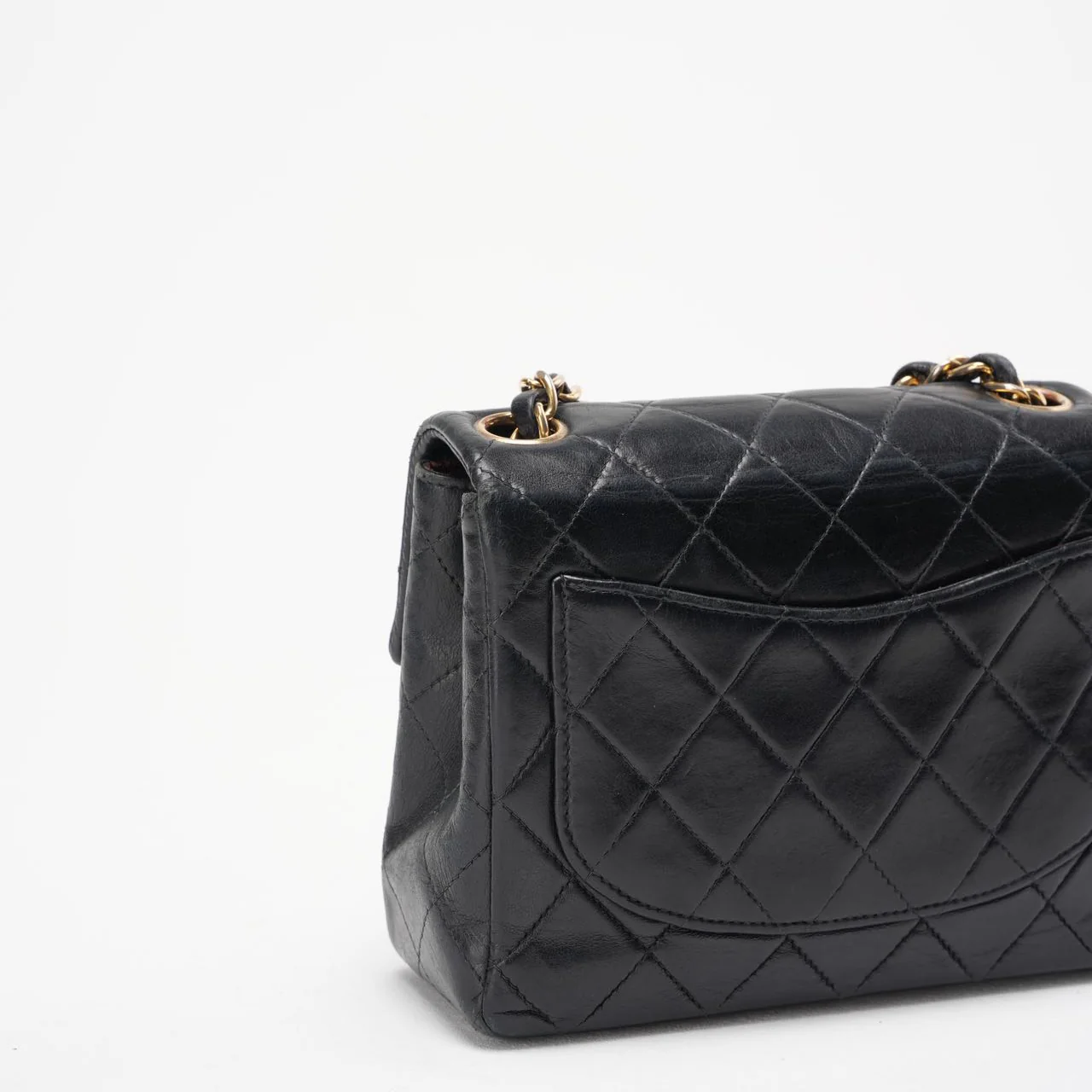 Chanel Black Vintage Mini Flap Square Bag 2000s