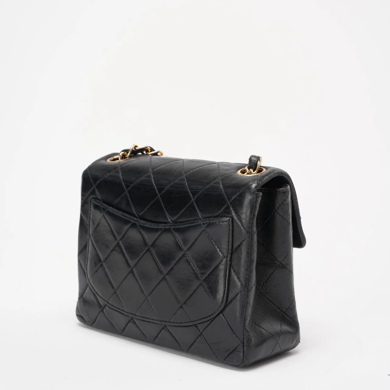 Chanel Black Vintage Mini Flap Square Bag 2000s