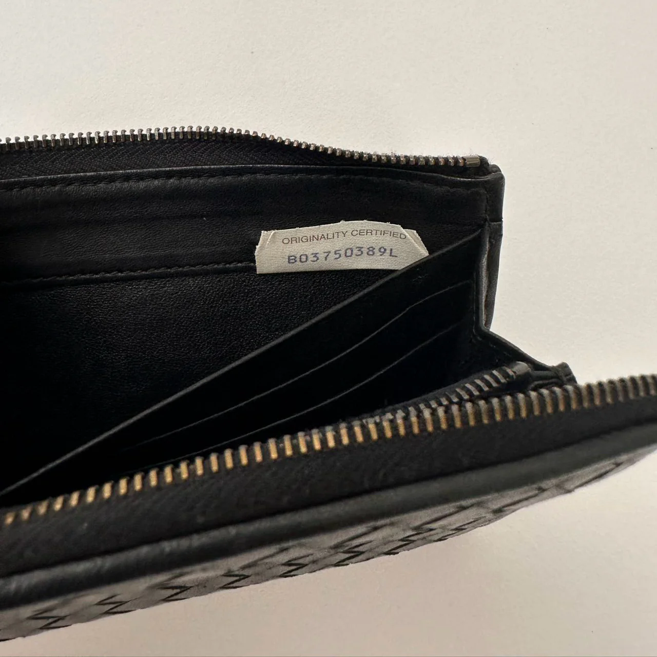 Bottega Veneta Black Long Wallet