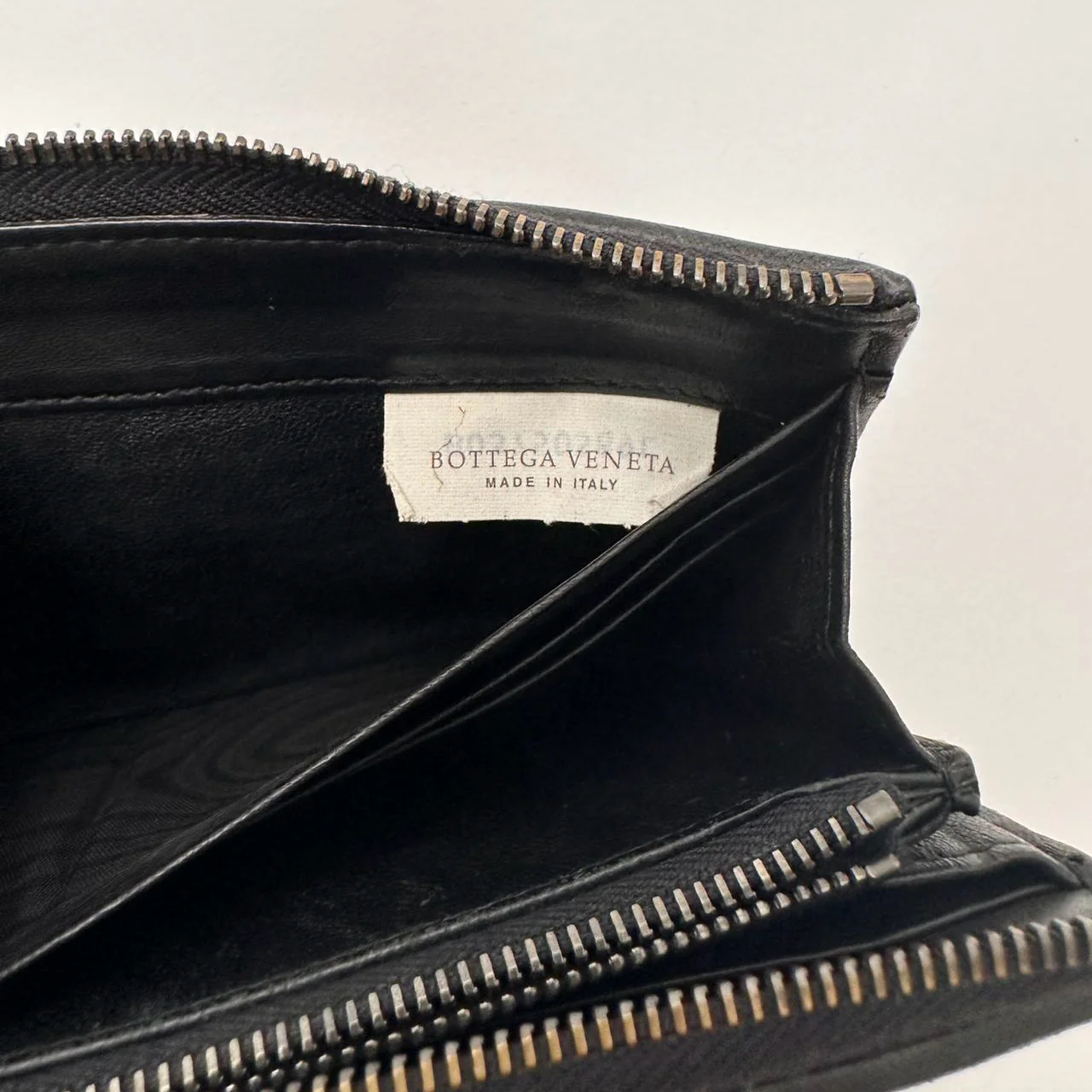 Bottega Veneta Black Long Wallet