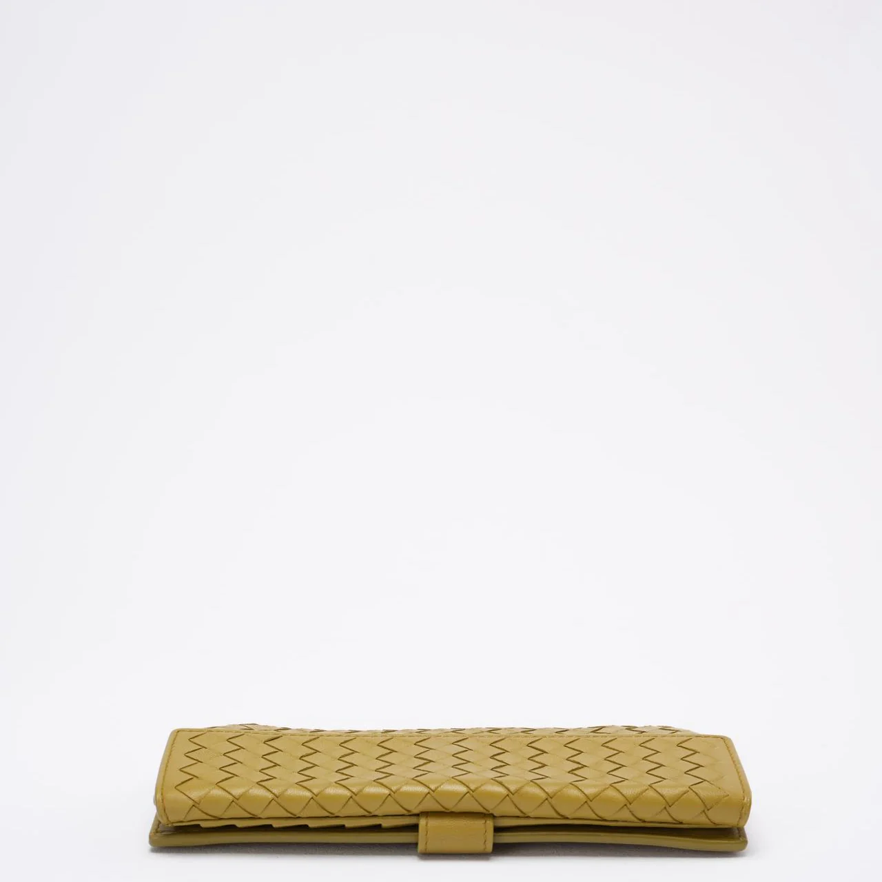 Bottega Veneta Yellow Nappa Wallet Intrecciato Continental Snap Wallet