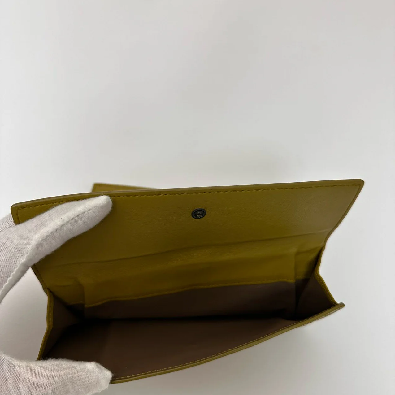 Bottega Veneta Yellow Nappa Wallet Intrecciato Continental Snap Wallet