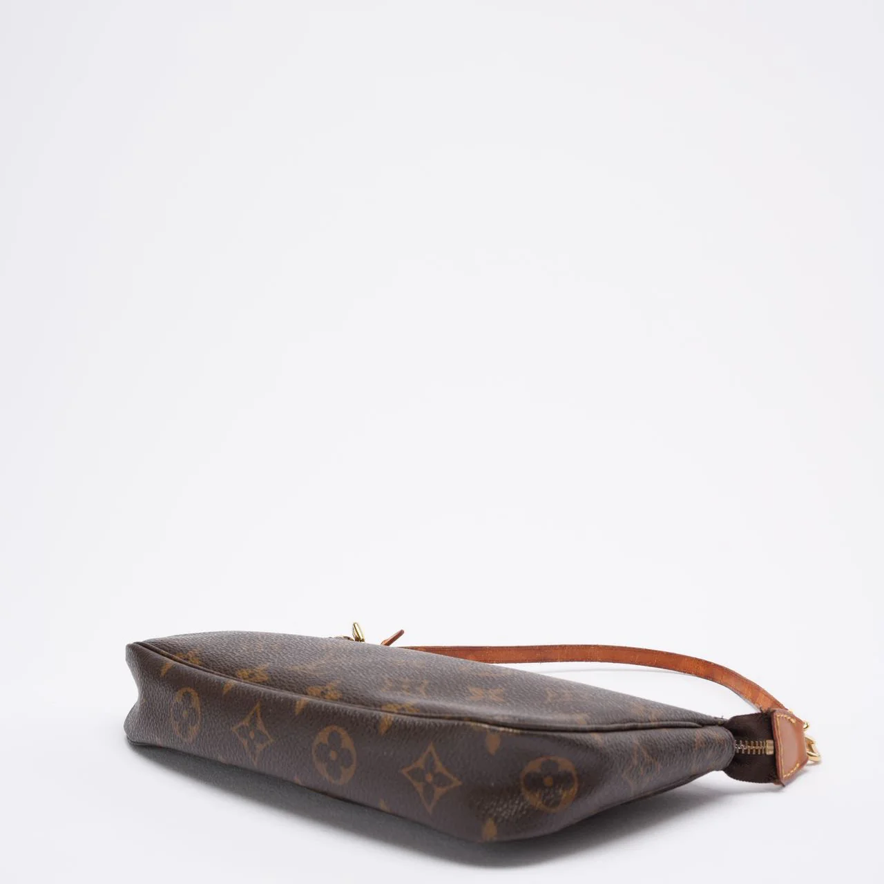 Louis Vuitton Vintage Brown Monogram Pochette Accessoires Shoulder Bag 2000