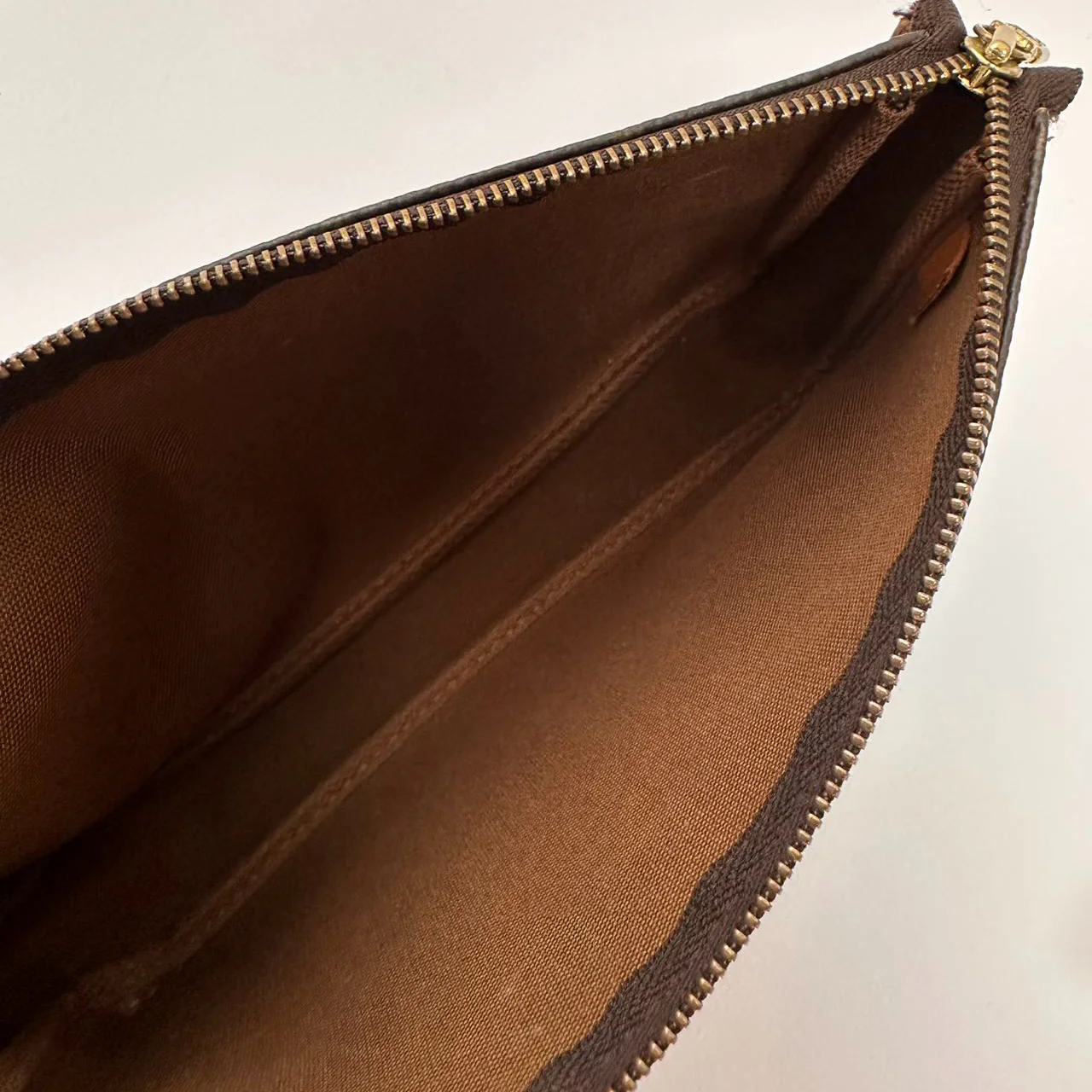 Louis Vuitton Vintage Brown Monogram Pochette Accessoires Shoulder Bag 2000