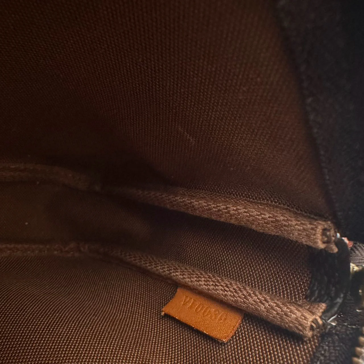 Louis Vuitton Vintage Brown Monogram Pochette Accessoires Shoulder Bag 2000