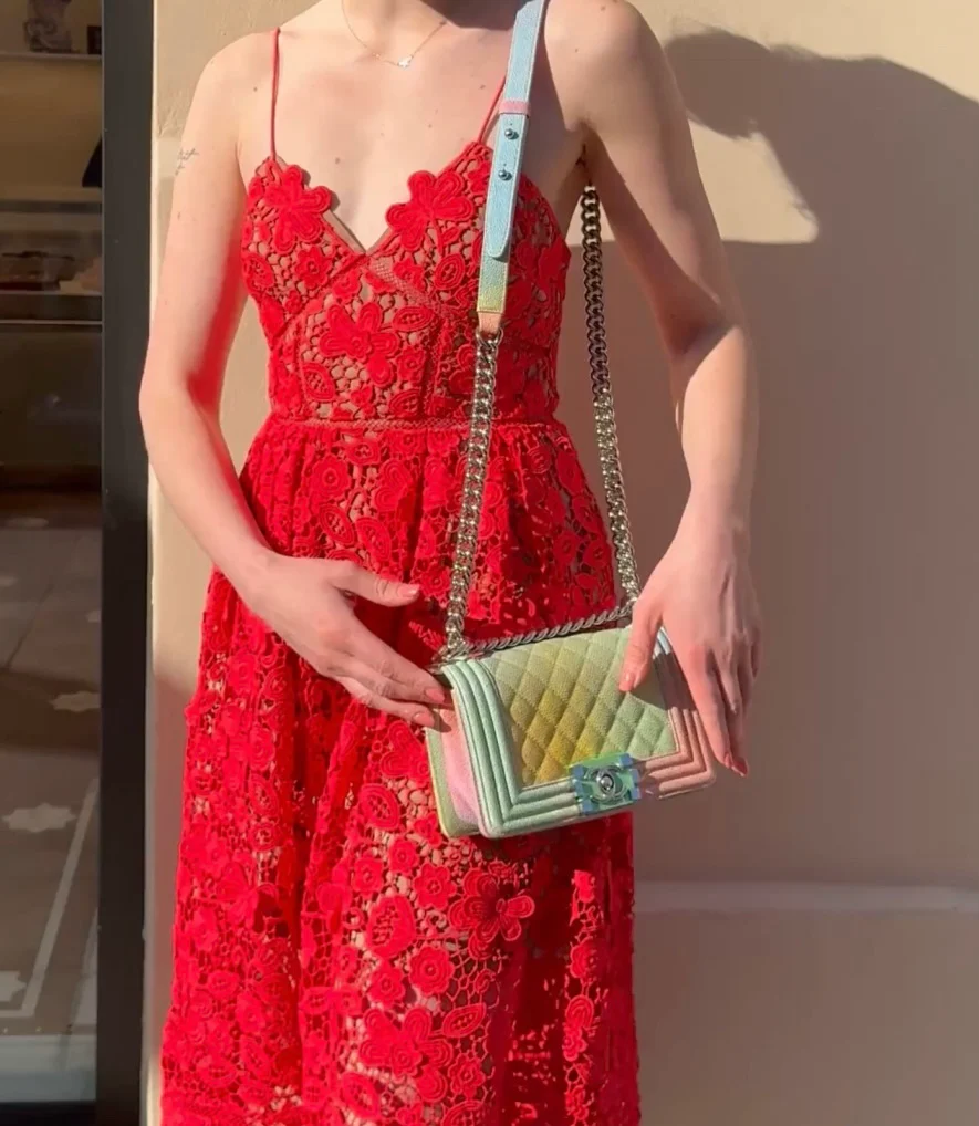 Chanel Caviar Quilted Small Cuba Rainbow Le Boy Bag Multicolour with Silver Hardware - Best Replica Bag Shop