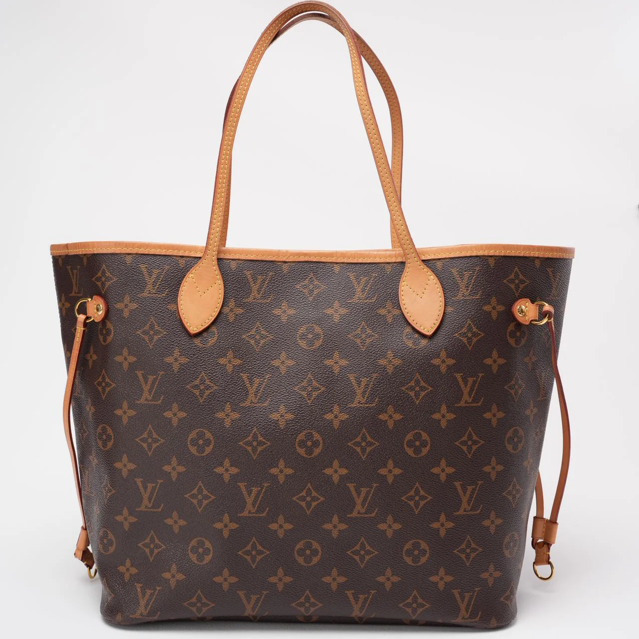 Louis Vuitton Monogram Neverfull MM Handbag Brown