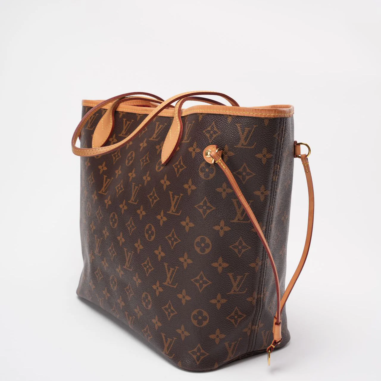 Louis Vuitton Monogram Neverfull MM Handbag Brown