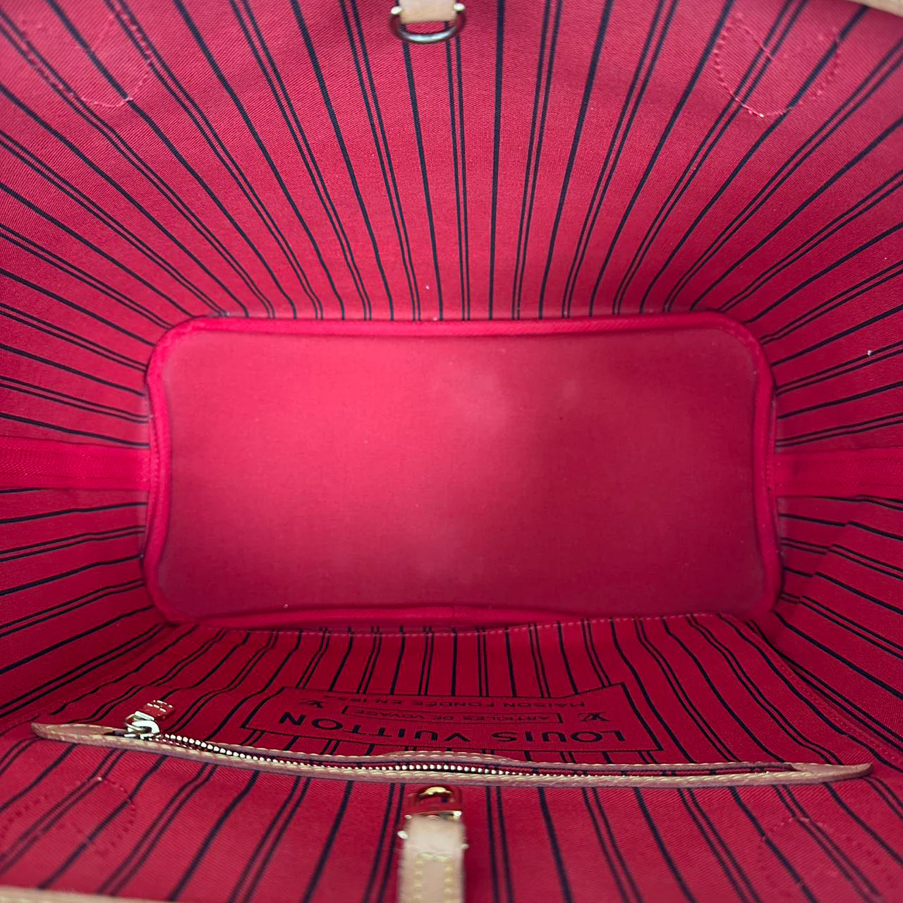 Louis Vuitton Monogram Neverfull MM Handbag Brown