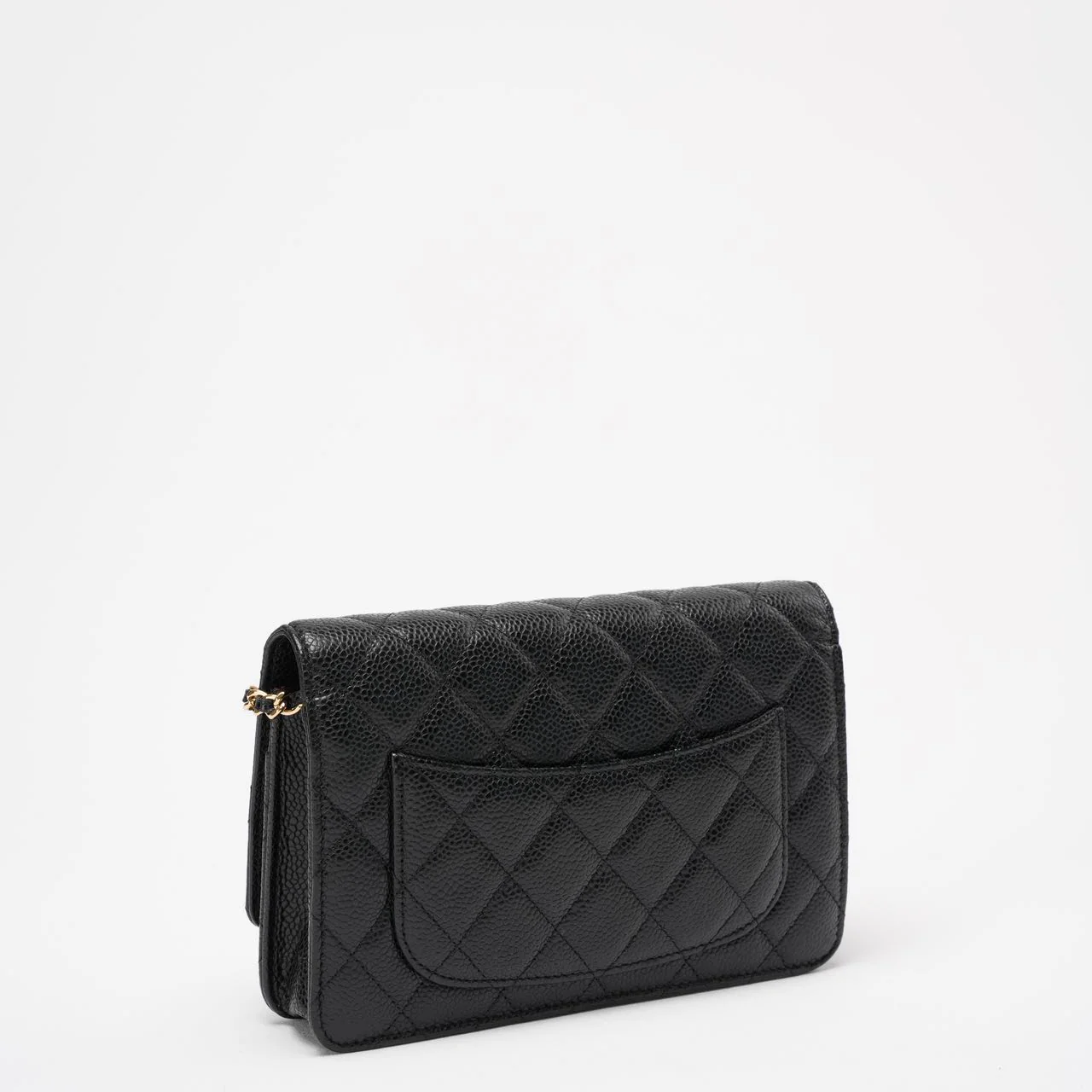 Chanel Black Classic Wallet on Chain WOC Bag Caviar 2013-2014