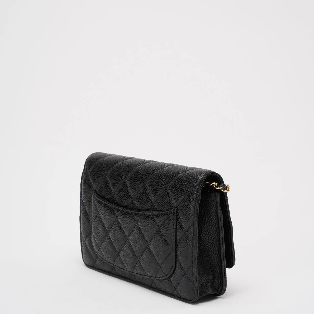 Chanel Black Classic Wallet on Chain WOC Bag Caviar 2013-2014
