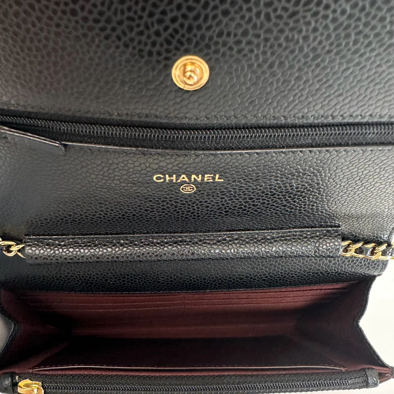 Chanel Black Classic Wallet on Chain WOC Bag Caviar 2013-2014