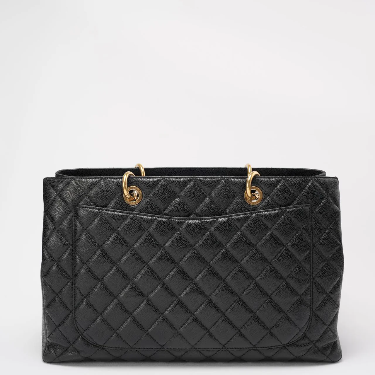 Chanel Black Grand Shopping Tote (GST) Bag in Caviar Leather