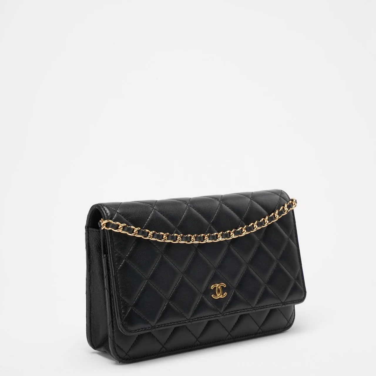 Chanel Black Wallet on Chain Bag Lambskin 2019