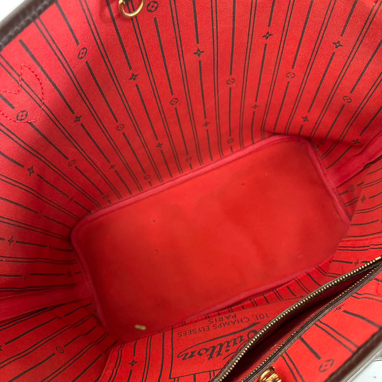 Louis Vuitton Damier Ebene Neverfull MM Tote Bag 2009