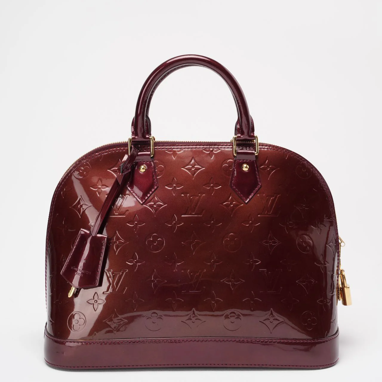Louis Vuitton Red Monogram Vernis Alma PM Handbag