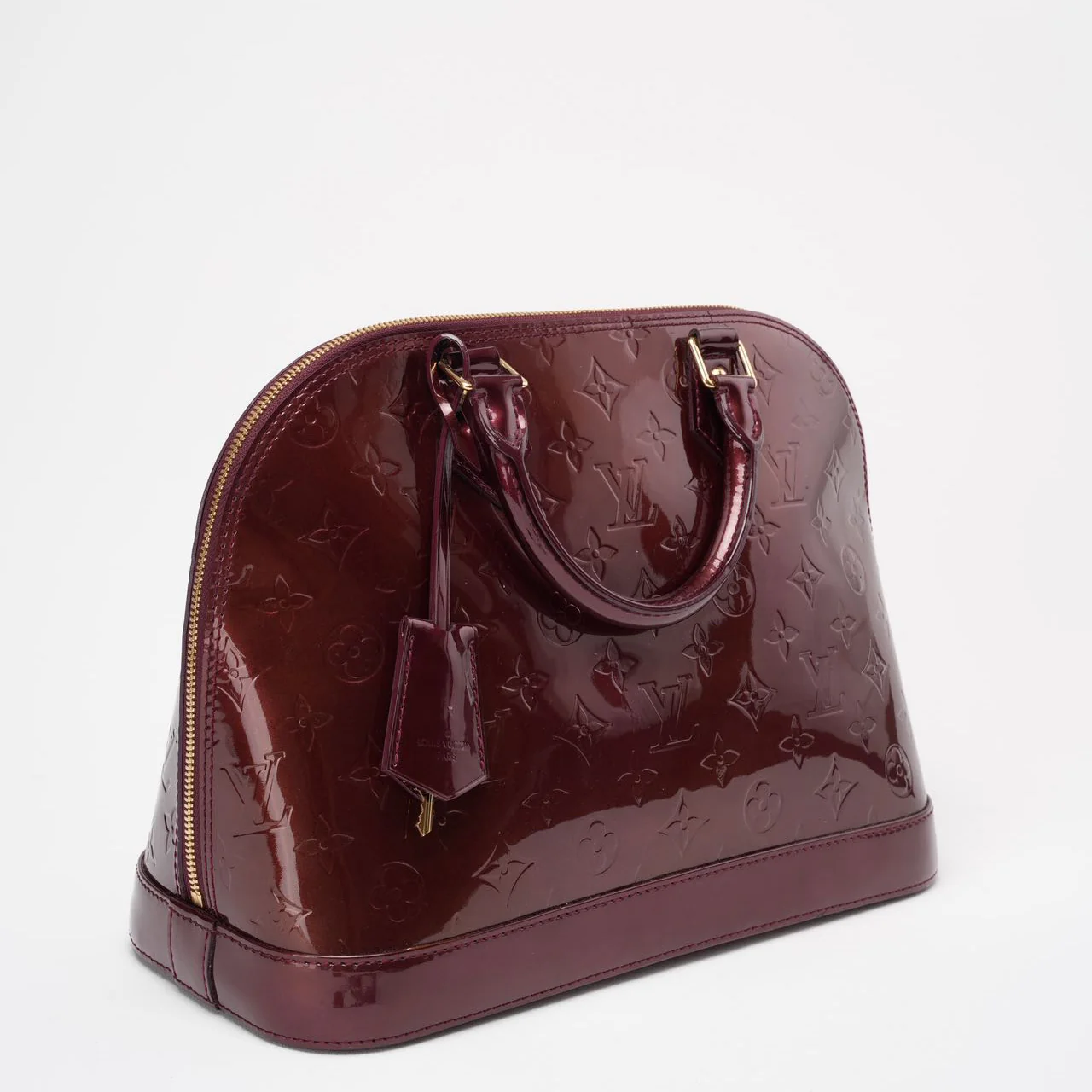 Louis Vuitton Red Monogram Vernis Alma PM Handbag