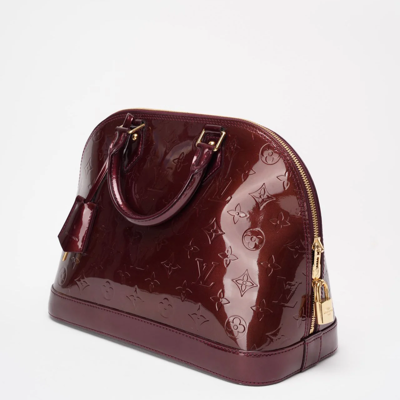 Louis Vuitton Red Monogram Vernis Alma PM Handbag