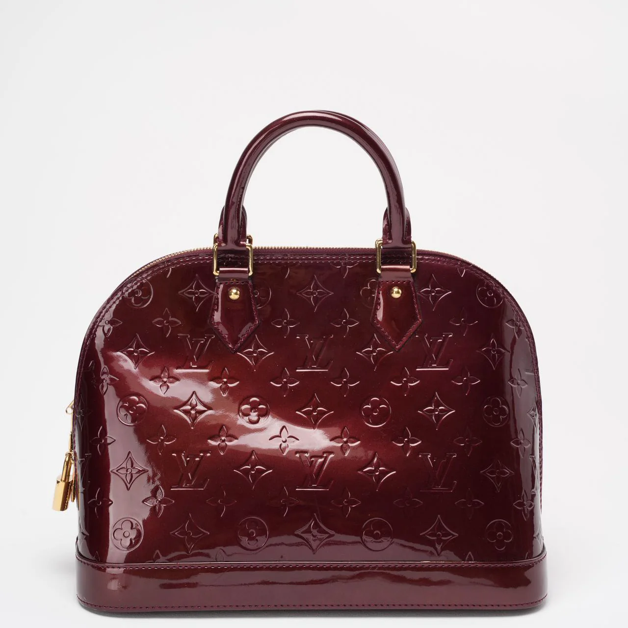 Louis Vuitton Red Monogram Vernis Alma PM Handbag