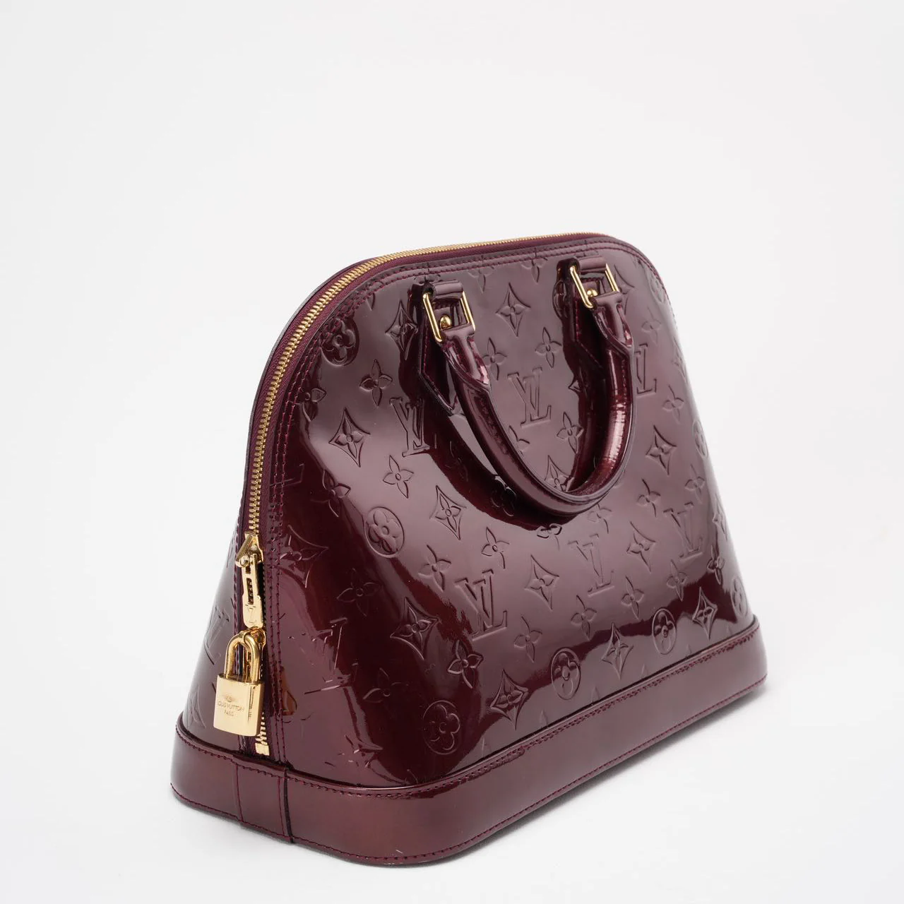 Louis Vuitton Red Monogram Vernis Alma PM Handbag