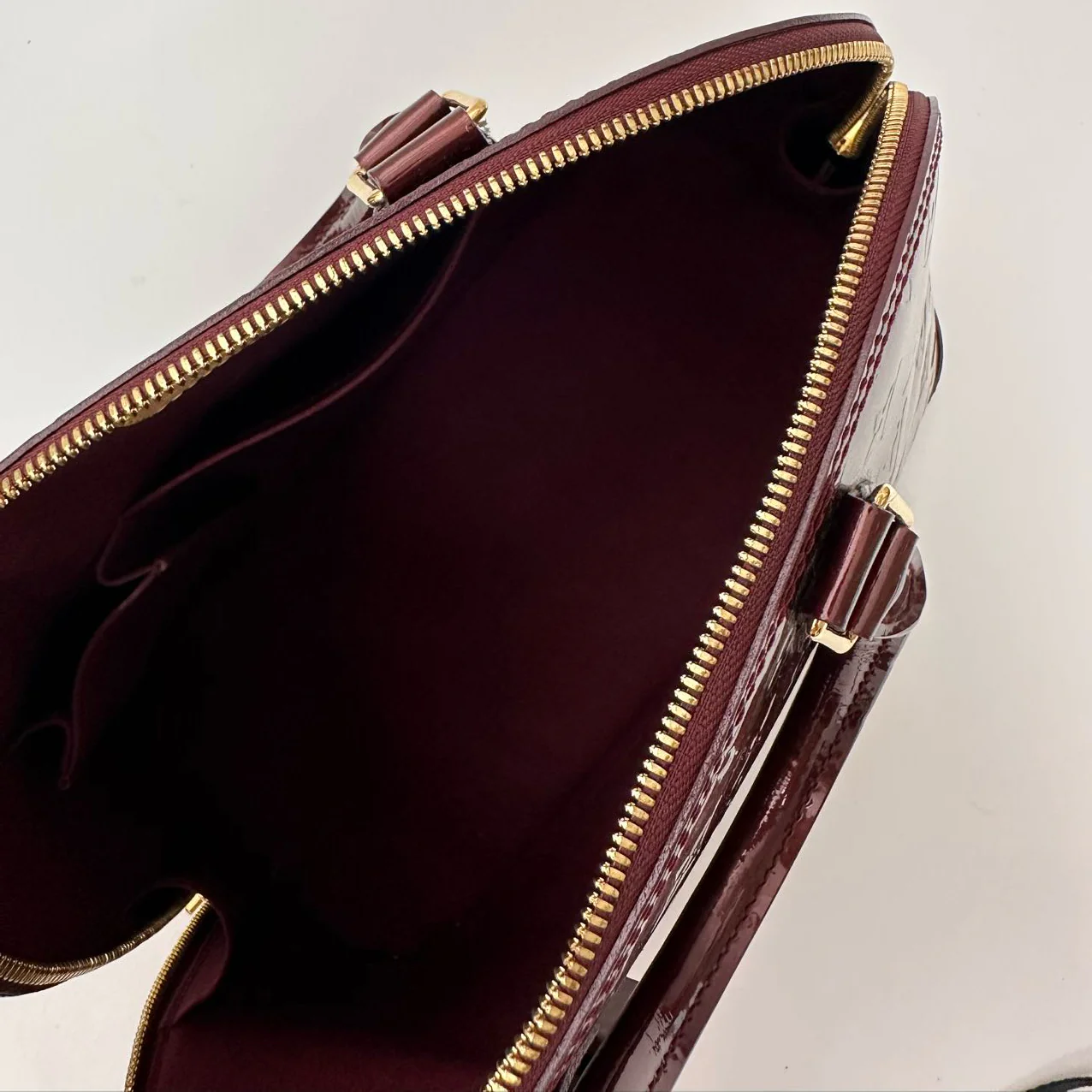 Louis Vuitton Red Monogram Vernis Alma PM Handbag