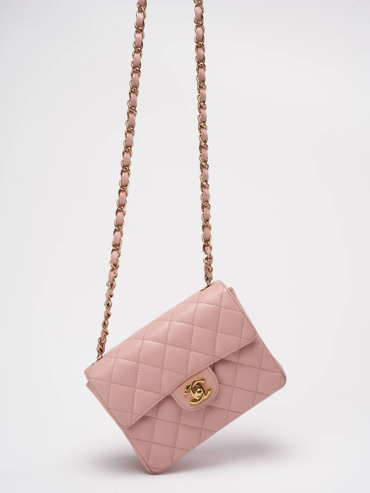 Chanel Vintage Pink Mini Square Classic Flap 2003-2004