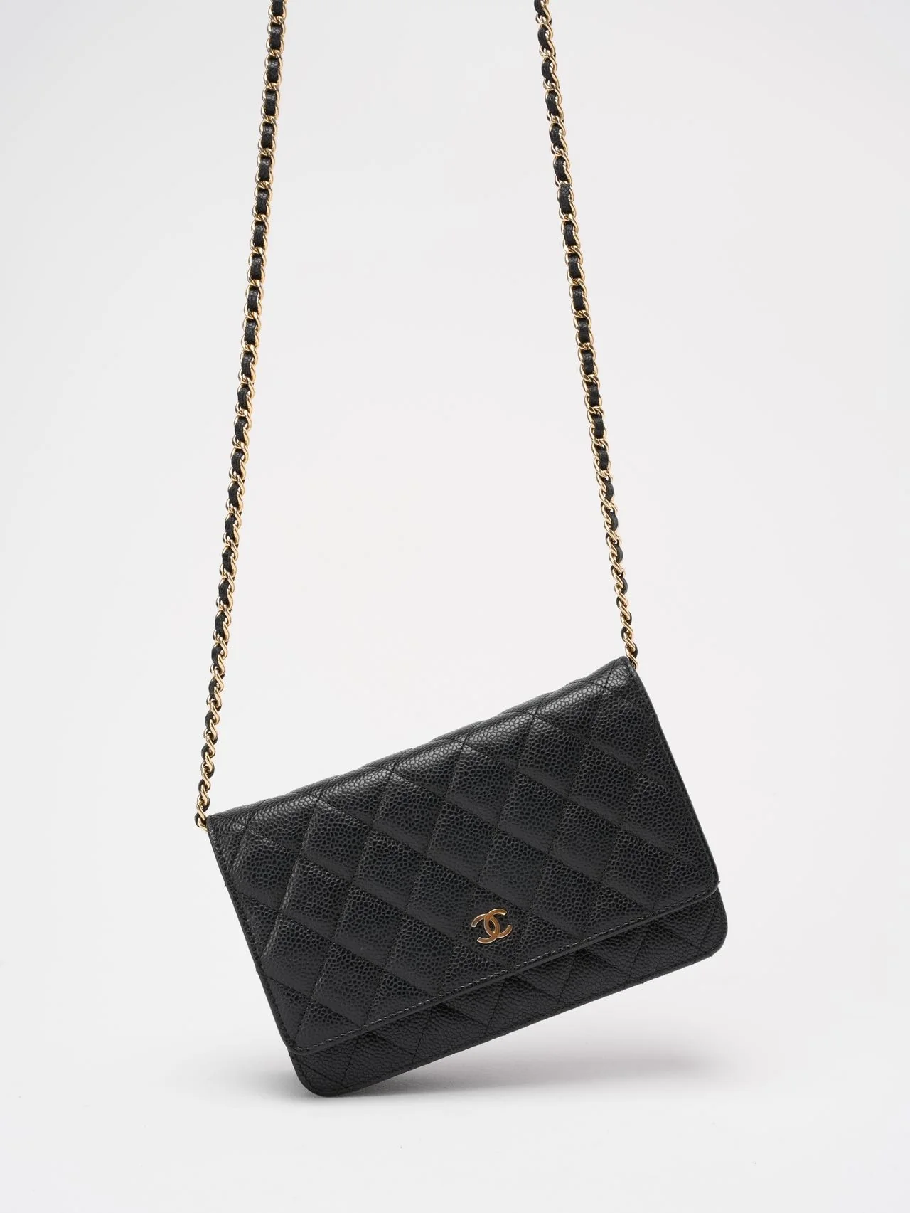Chanel Black Classic Wallet on Chain (WOC) Caviar 2013-2014