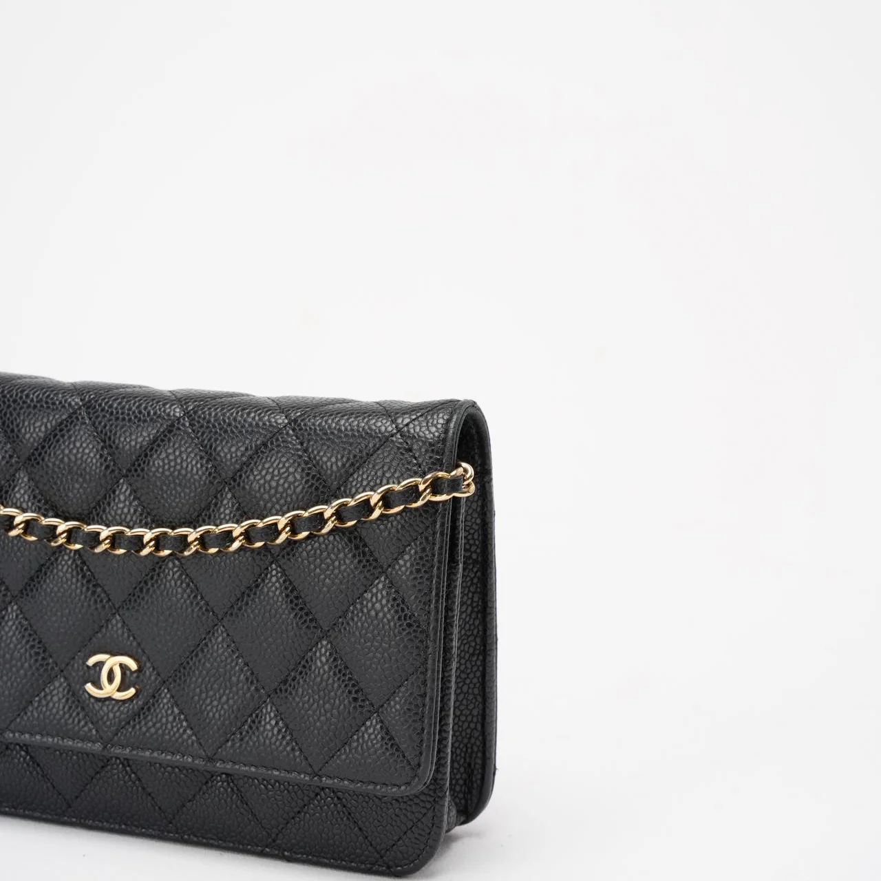 Chanel Black Classic Wallet on Chain (WOC) Caviar 2013-2014