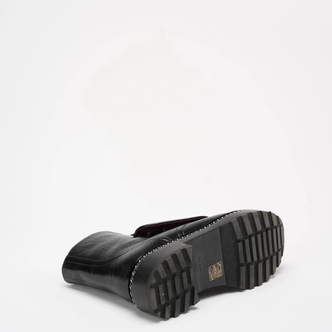 Chanel Black CC Pearl Detail Ankle Boots Size 39 ½